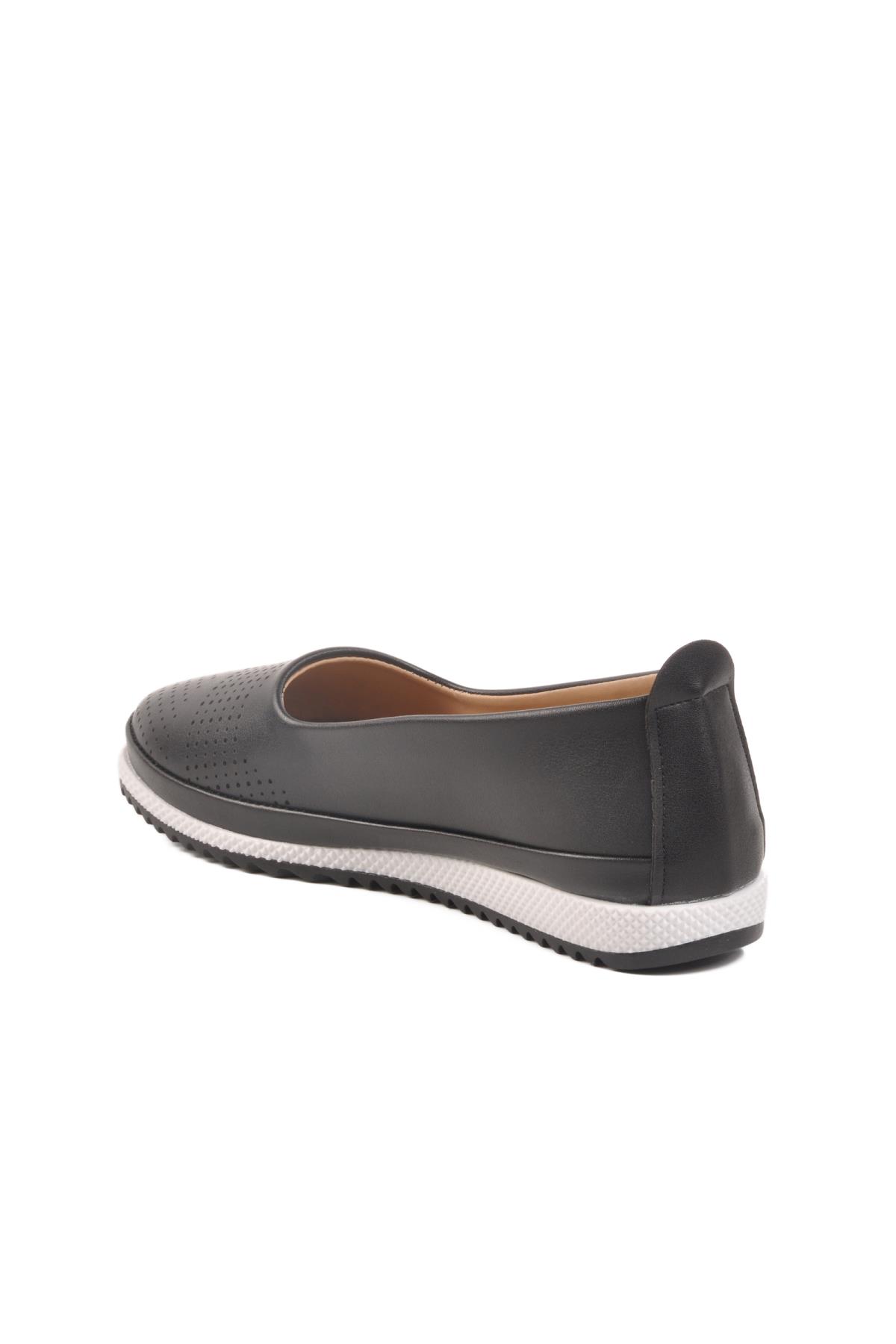 PC-54566 Z Siyah Kadın Yumuşak Hafif Babet - Görsel 5