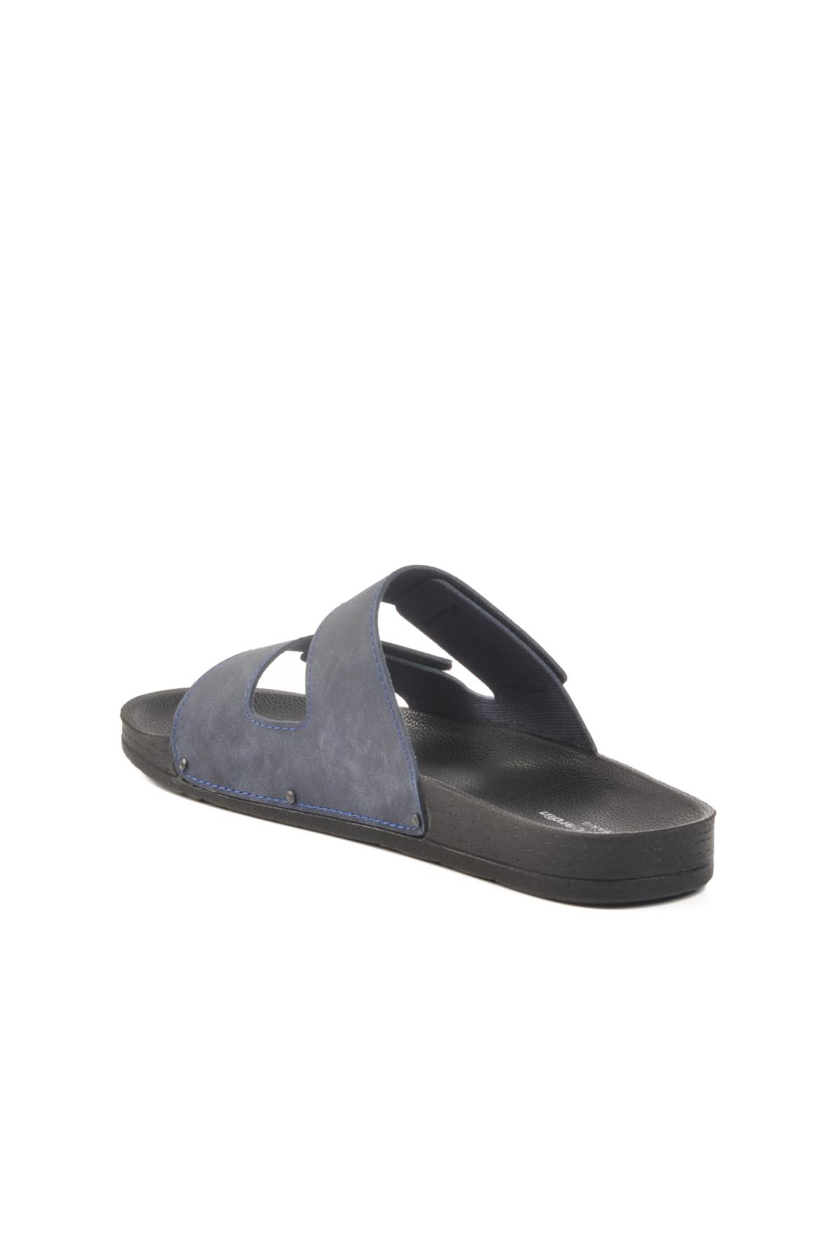 PC-7039 M Büyük Numara Lacivert Erkek Terlik - Görsel 5