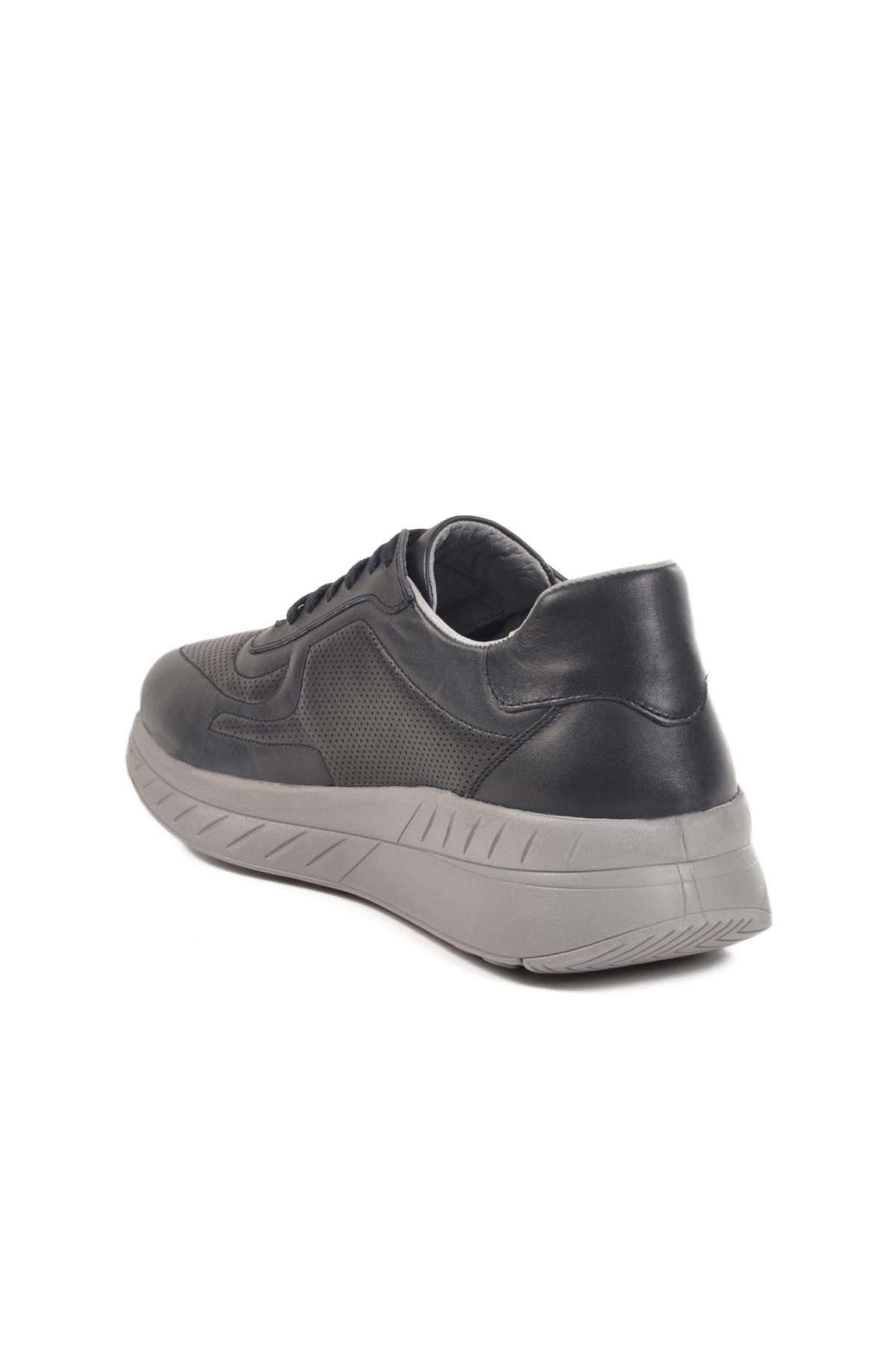 C1050 M Erkek Hakiki Deri Lacivert Günlük Ayakkabı - Görsel 5