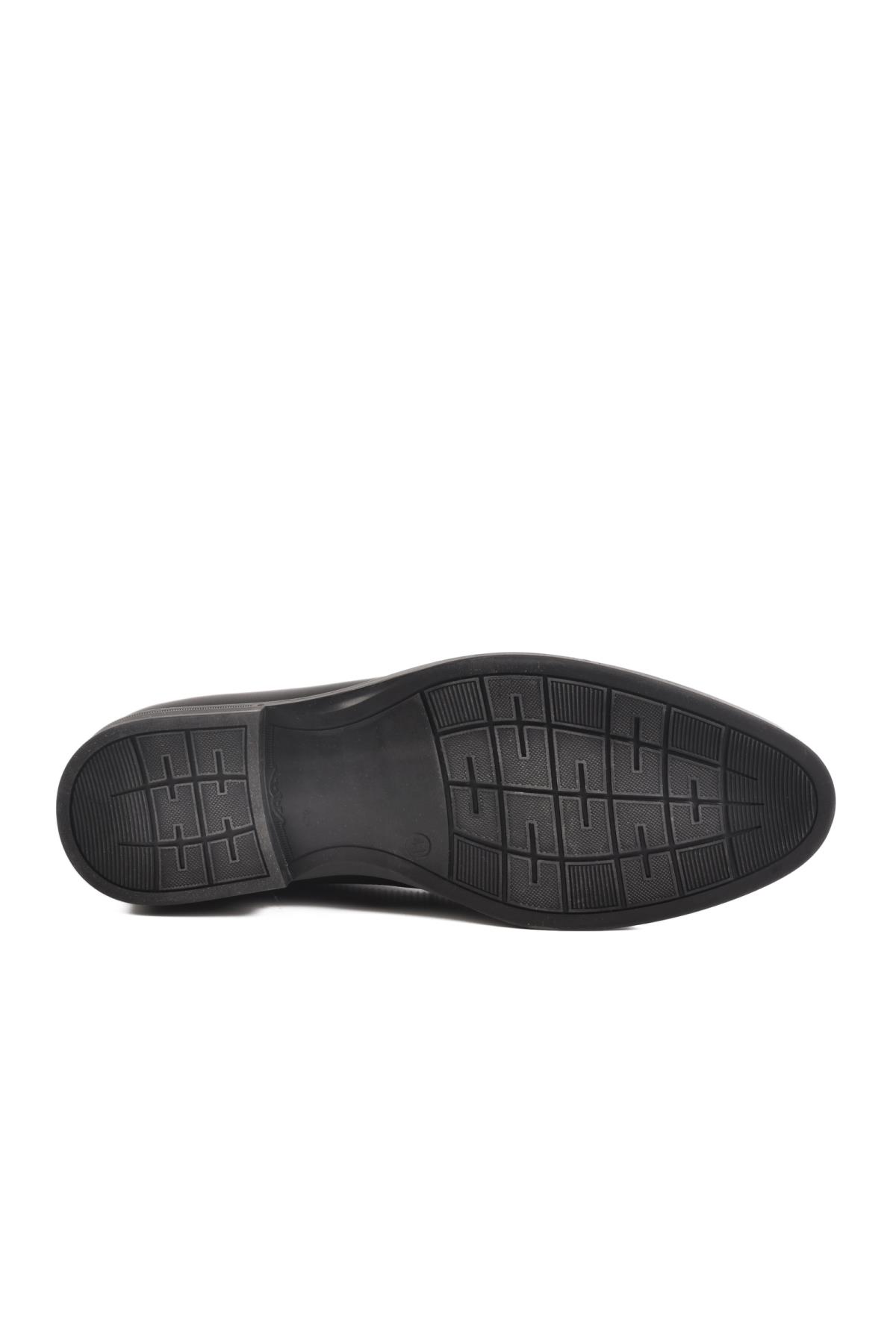 1571116 M Siyah Hakiki Deri Erkek Bağcıklı Klasik Ayakkabı - Görsel 6