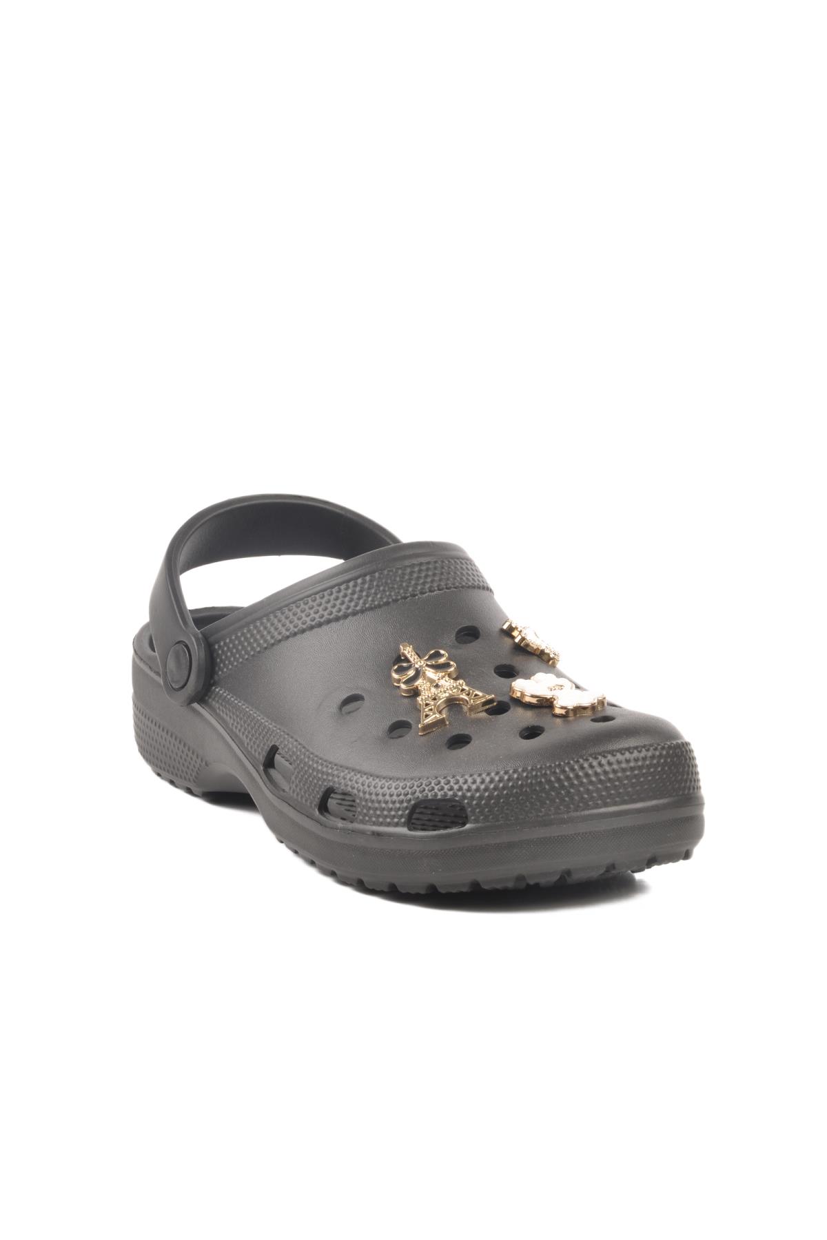 606 Z Siyah Unisex Hafif Esnek Sabo Terlik - Görsel 2