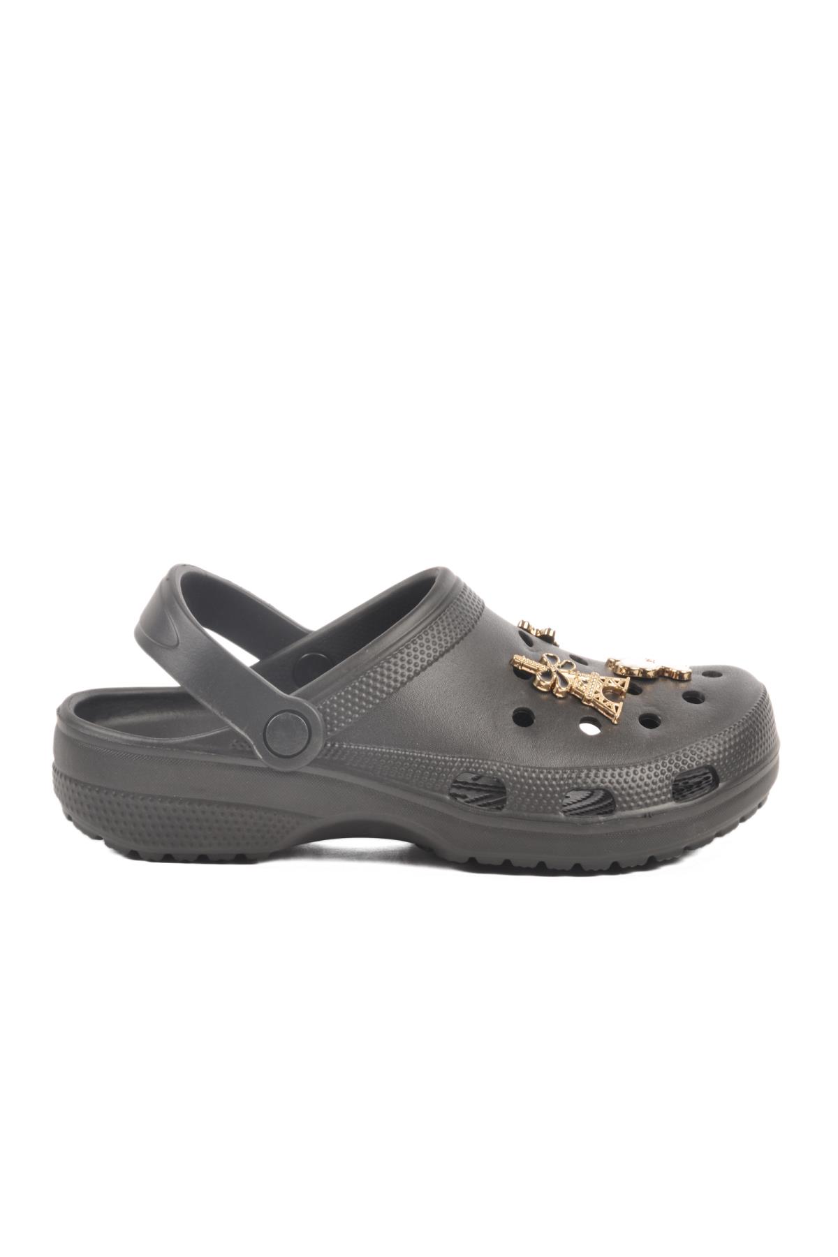 606 Z Siyah Unisex Hafif Esnek Sabo Terlik - Görsel 4