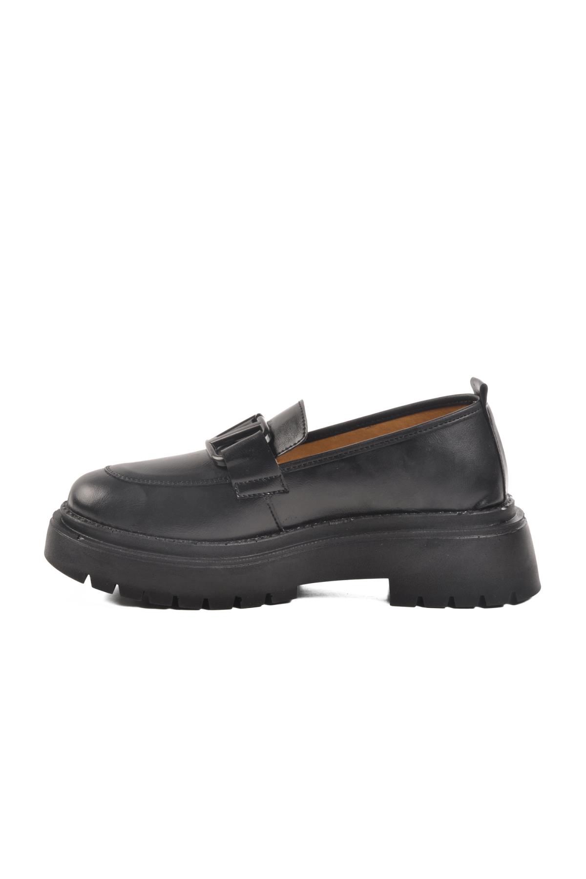 F-2047 Z Siyah Kadın Günlük Ayakkabı - Görsel 3