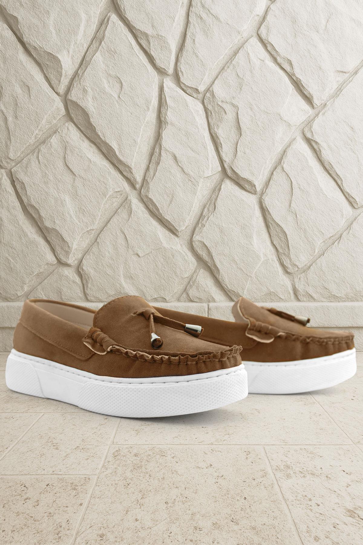 Taba Süet Ekstra Hafif Çocuk Makosen Ayakkabı - Görsel 2