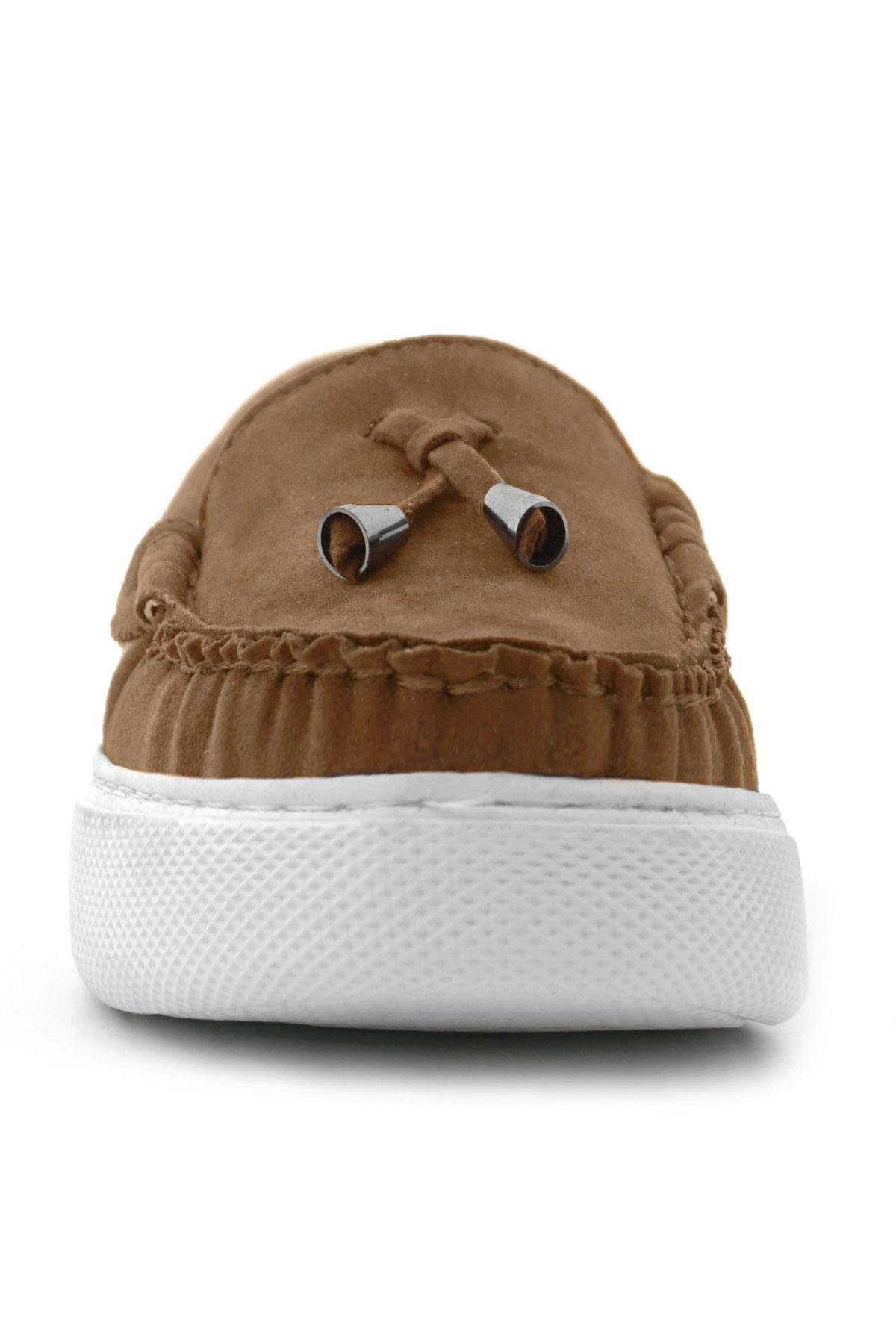 Taba Süet Ekstra Hafif Çocuk Makosen Ayakkabı - Görsel 5