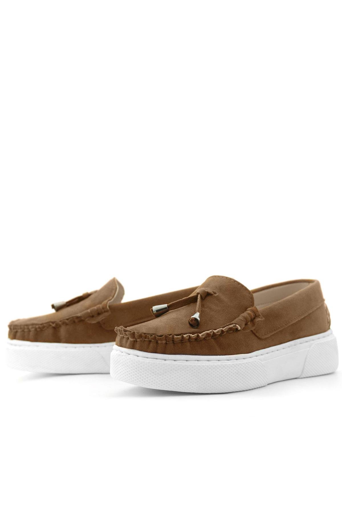 Taba Süet Ekstra Hafif Çocuk Makosen Ayakkabı - Görsel 7