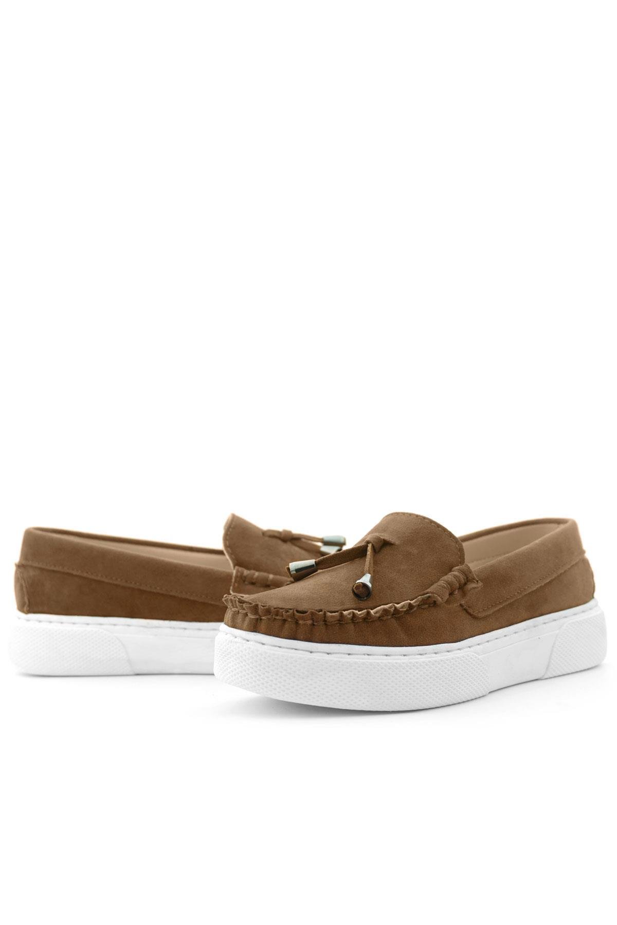 Taba Süet Ekstra Hafif Çocuk Makosen Ayakkabı - Görsel 9