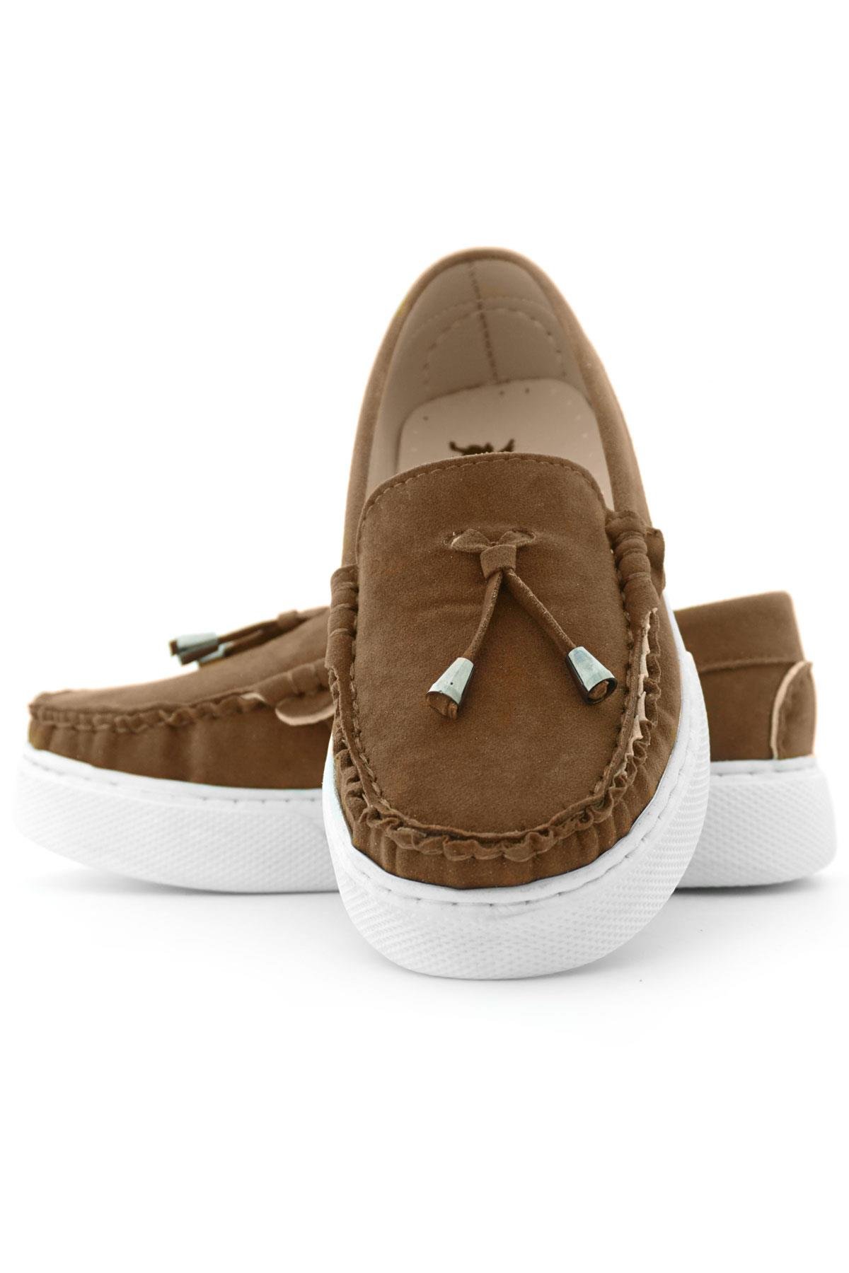 Taba Süet Ekstra Hafif Çocuk Makosen Ayakkabı - Görsel 10