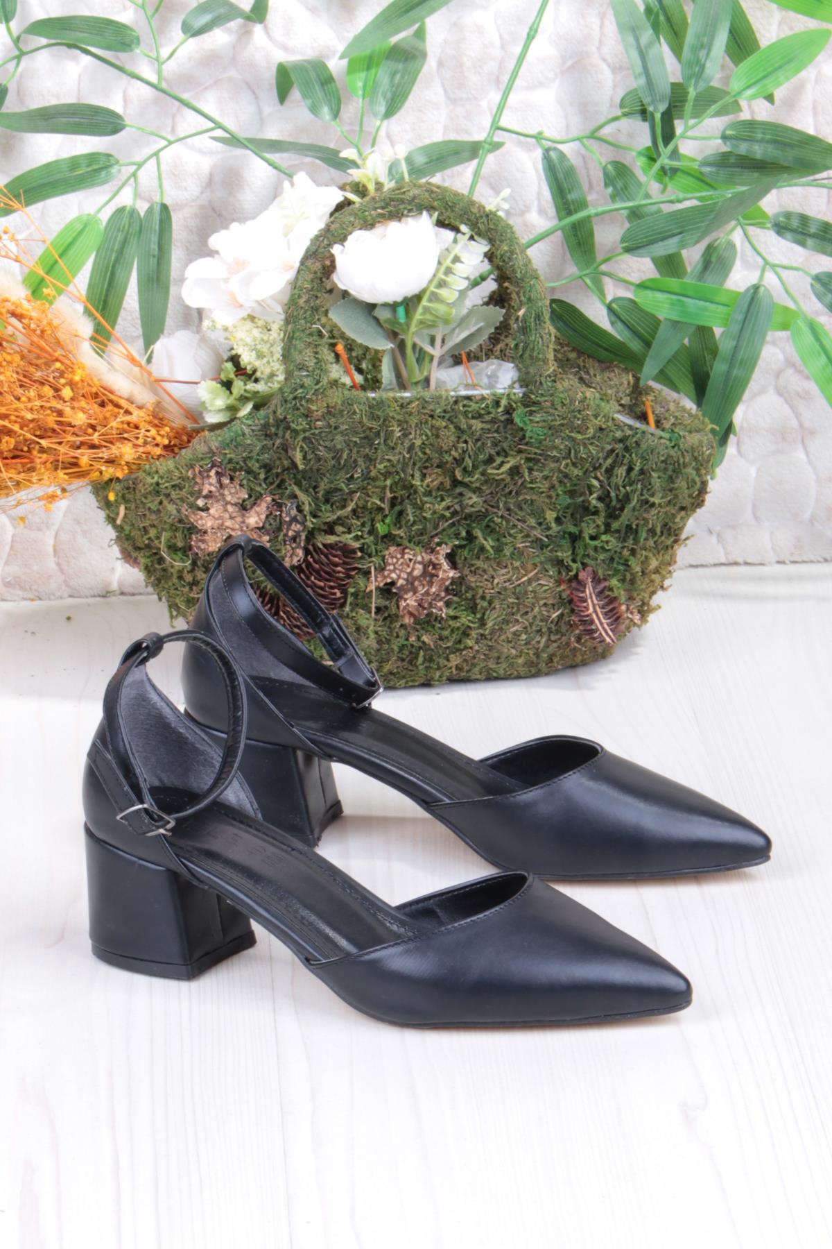 110-416 Rahat Alçak Kalın Topuklu Kadın Ayakkabı - Görsel 2