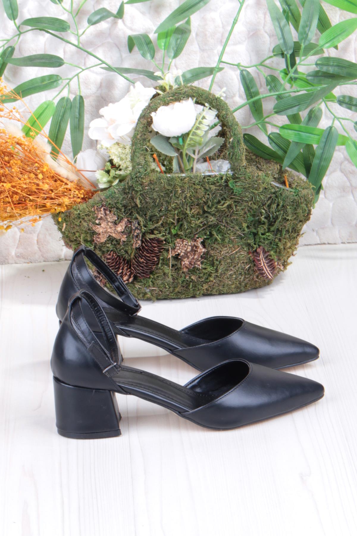 110-416 Rahat Alçak Kalın Topuklu Kadın Ayakkabı - Görsel 3