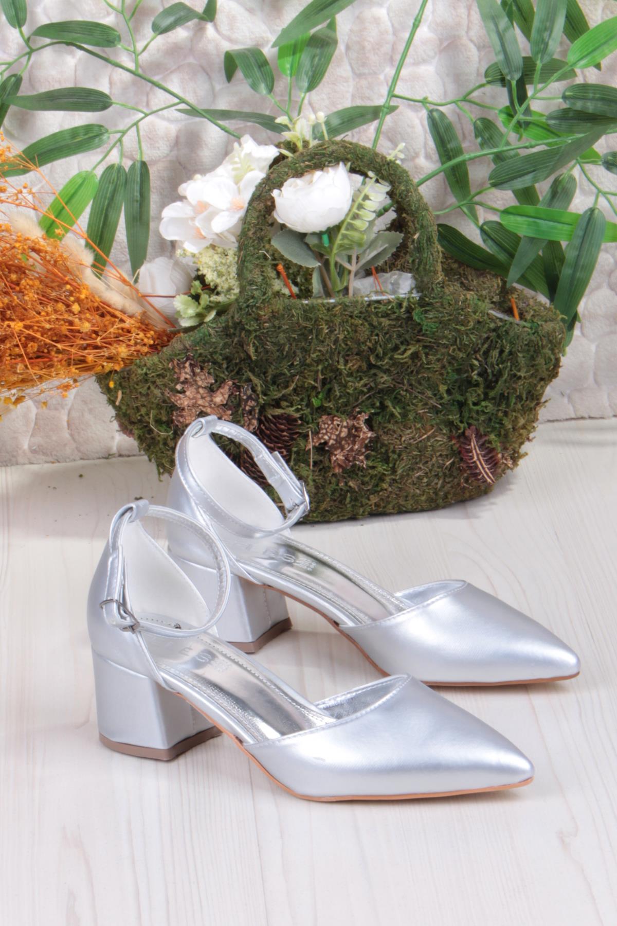 110-416 Rahat Alçak Kalın Topuklu Kadın Ayakkabı - Görsel 2