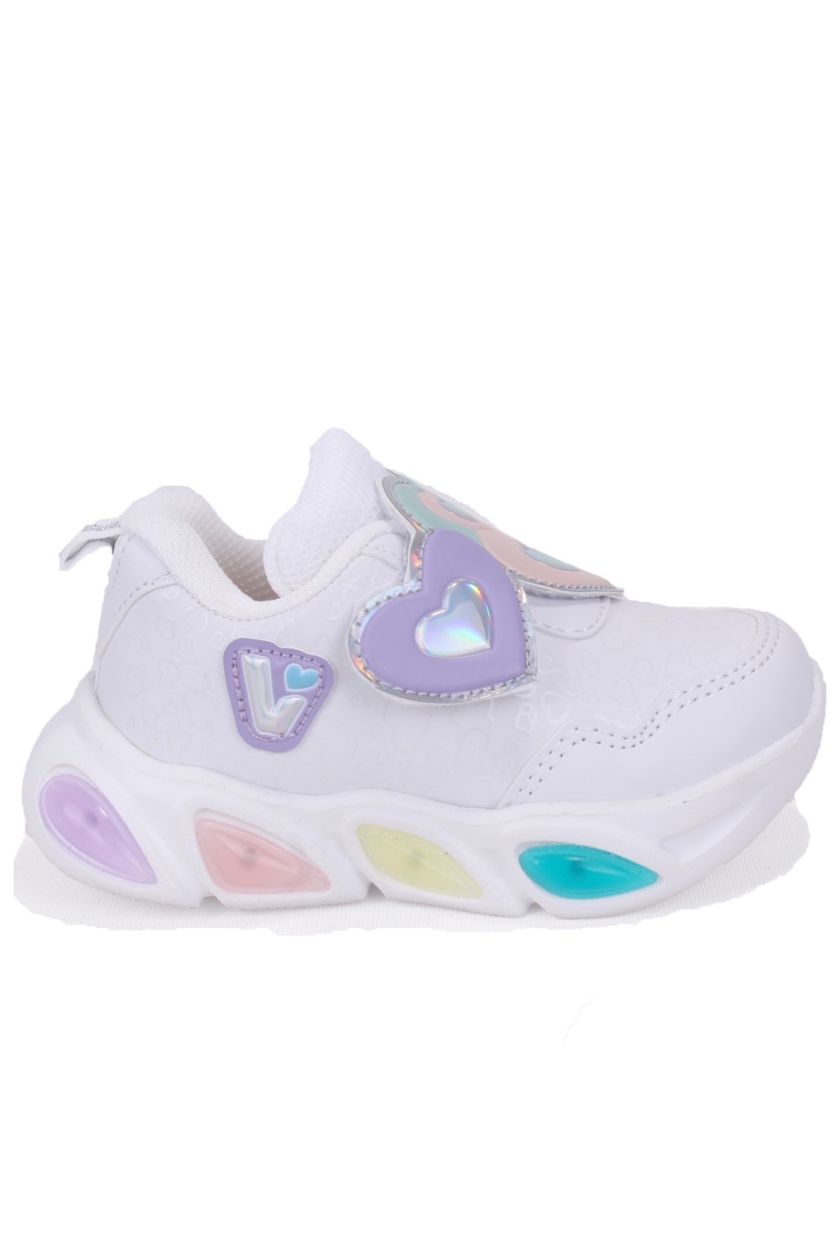Lovely 346P25K234 Beyaz Ortopedik Işıklı Kız Çocuk Spor Ayakkabı - Görsel 3