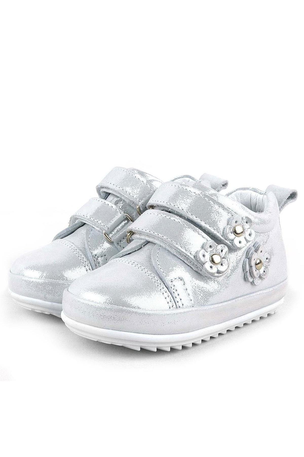 Limpo Hakiki Deri Gümüş Anatomik Kız Bebek İlk Adım Ayakkabısı - Görsel 6