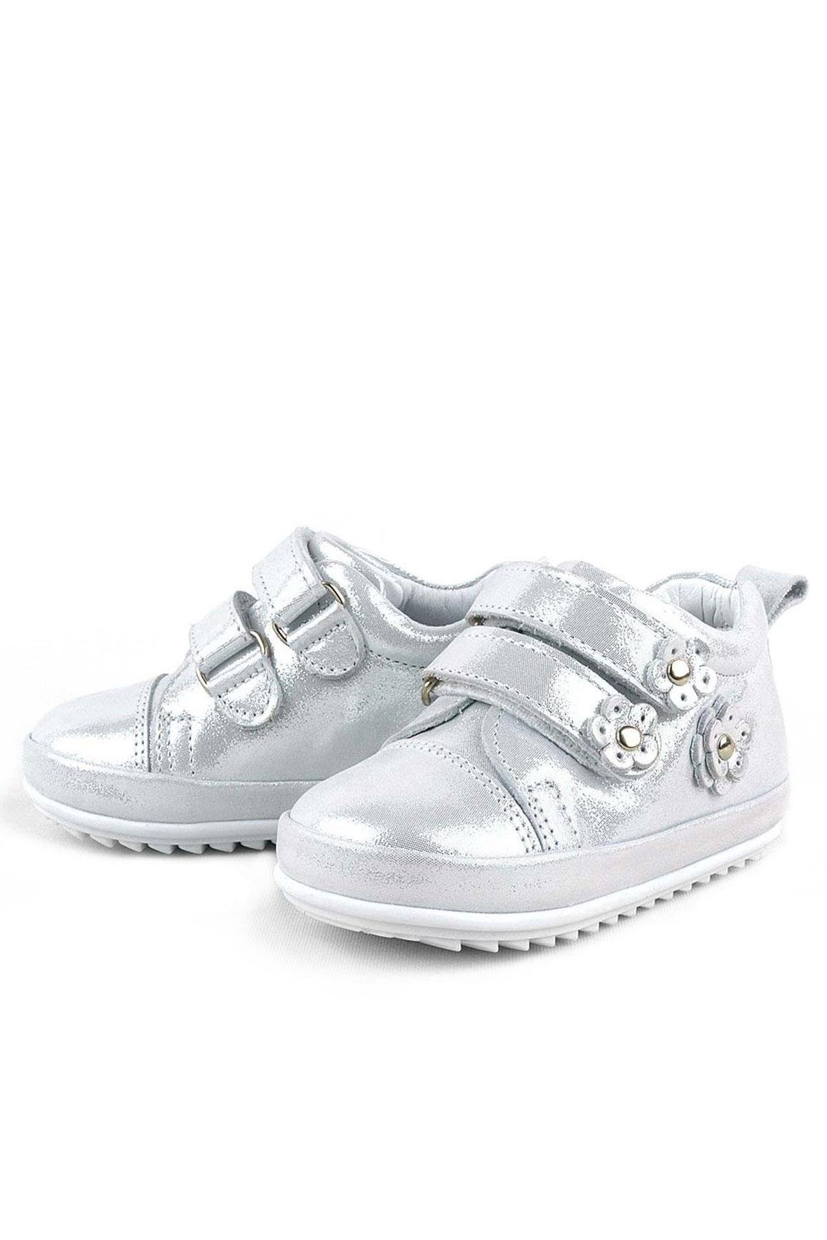Limpo Hakiki Deri Gümüş Anatomik Kız Bebek İlk Adım Ayakkabısı - Görsel 7