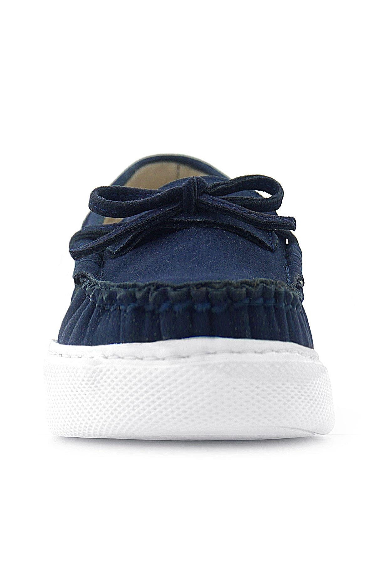 Lacivert Süet Ekstra Hafif Çocuk Makosen Ayakkabı - Görsel 4