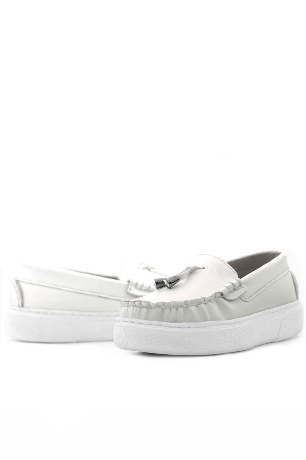 Beyaz Cilt Ekstra Hafif Çocuk Makosen Ayakkabı - Görsel 8