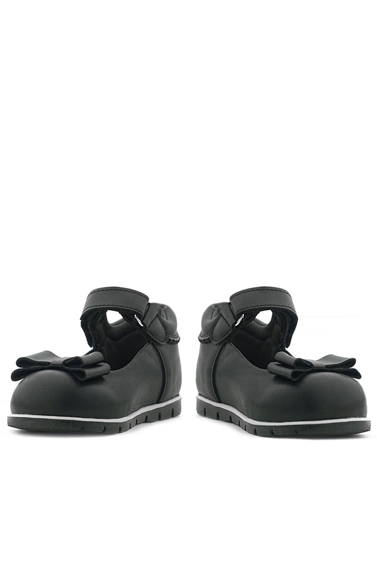 Siyah Mat Fiyonklu Kız Bebek Babet Ayakkabı - Görsel 10