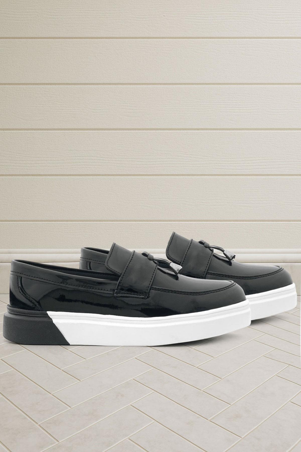 Siyah Rugan Tokalı Çocuk Klasik Ayakkabı - Görsel 3