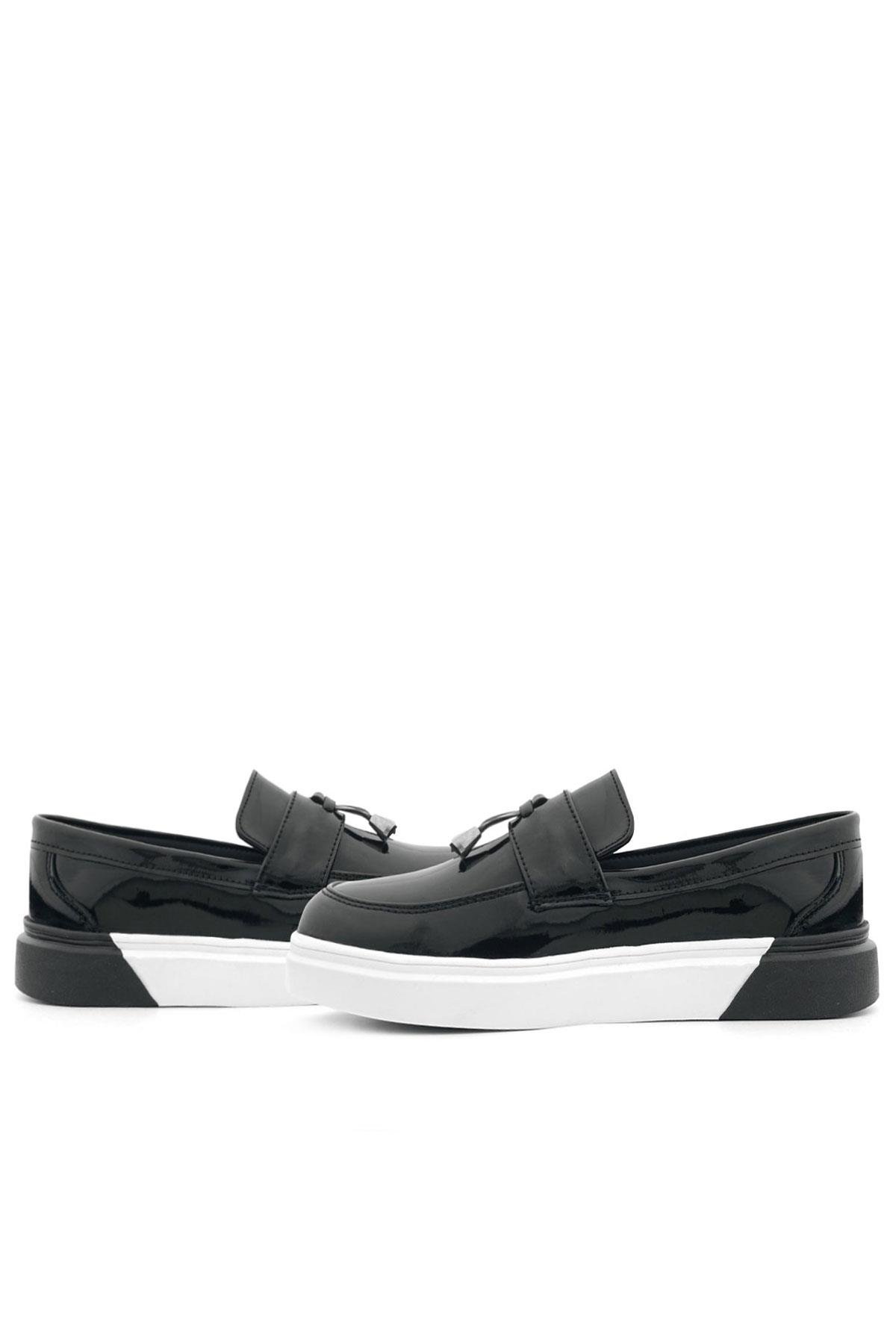 Siyah Rugan Tokalı Çocuk Klasik Ayakkabı - Görsel 9