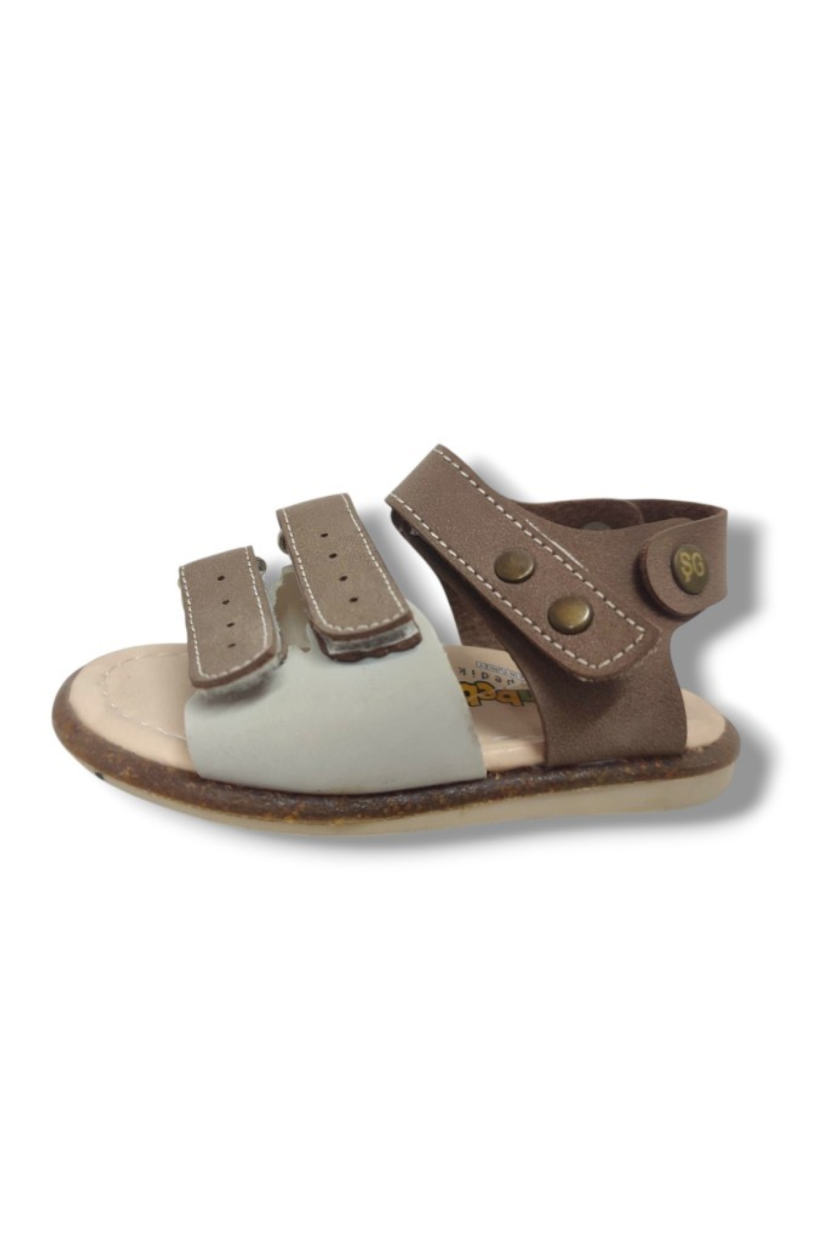 Şirinbebe 1603-20 Anatomik 3 Cirt Bant Erkek Çocuk Sandalet Lacivert Bej Kahveregi 18-20 - Görsel 3