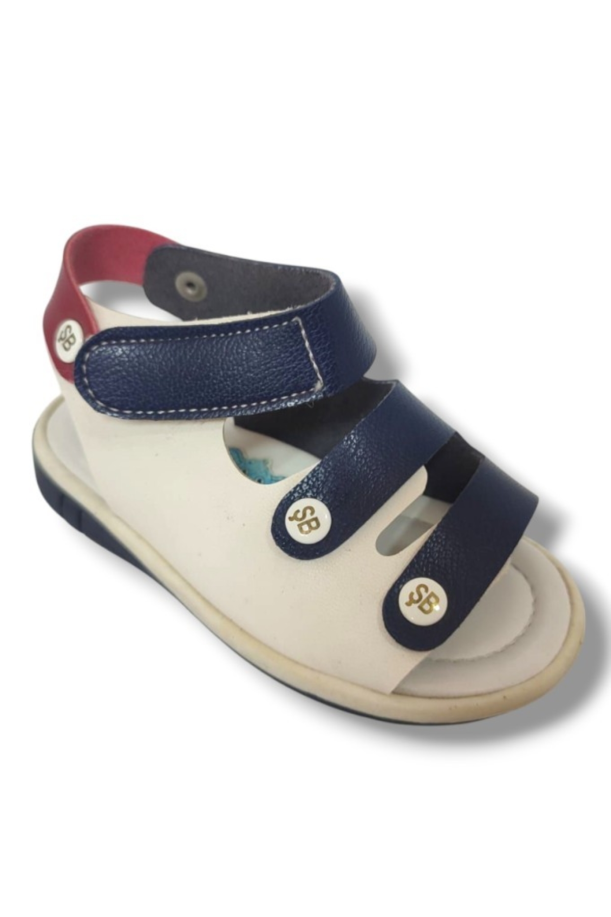Şirinbebe 1552-20 Anatomik Tek Cirtli Erkek Çocuk Sandalet Lacivert Kırmızı 21-25 - Görsel 2