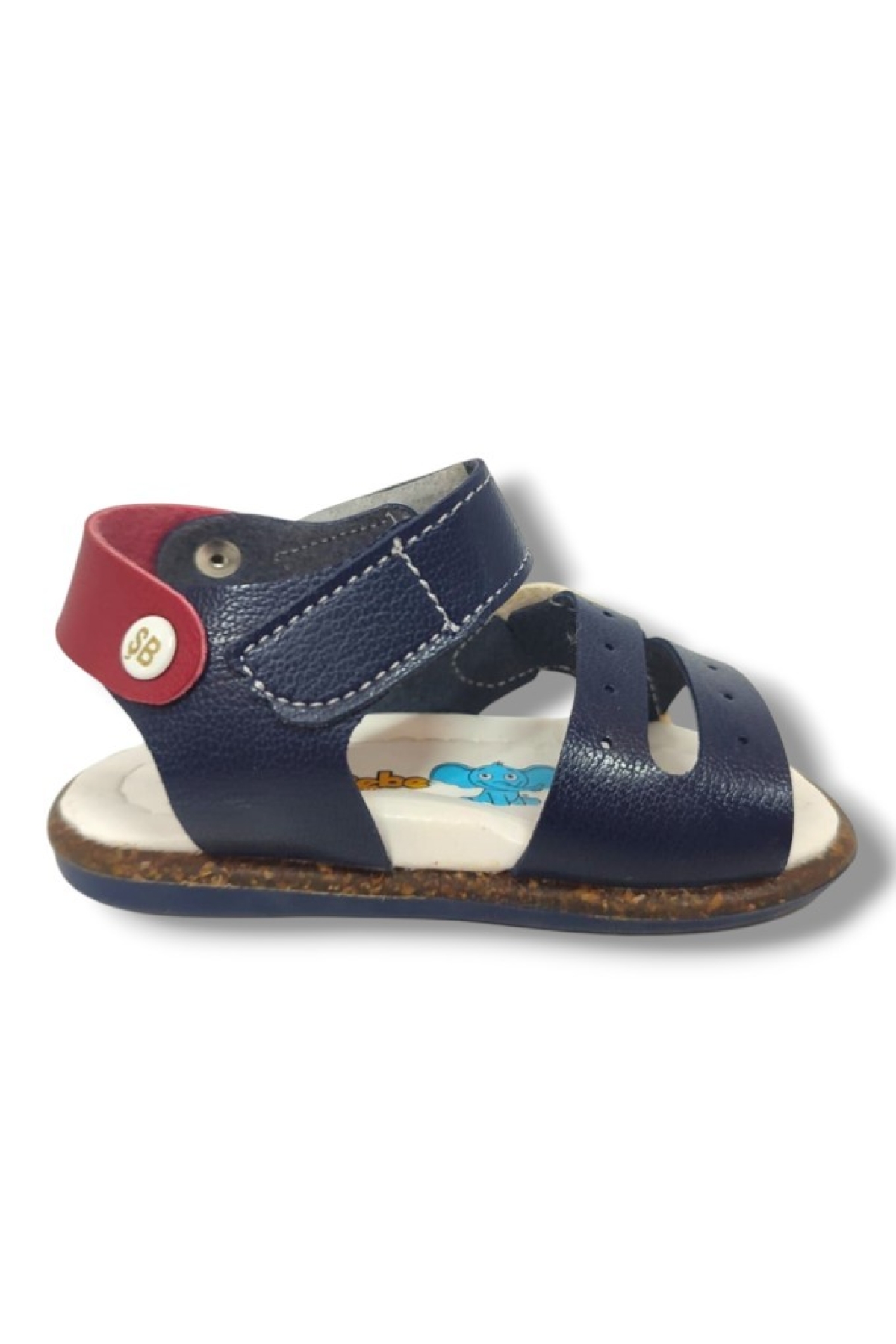 Şirinbebe 1547-20 Anatomik Dikiş Çirtli Bebek Erkek Sandalet Lacivert Beyaz 18-20 - Görsel 4