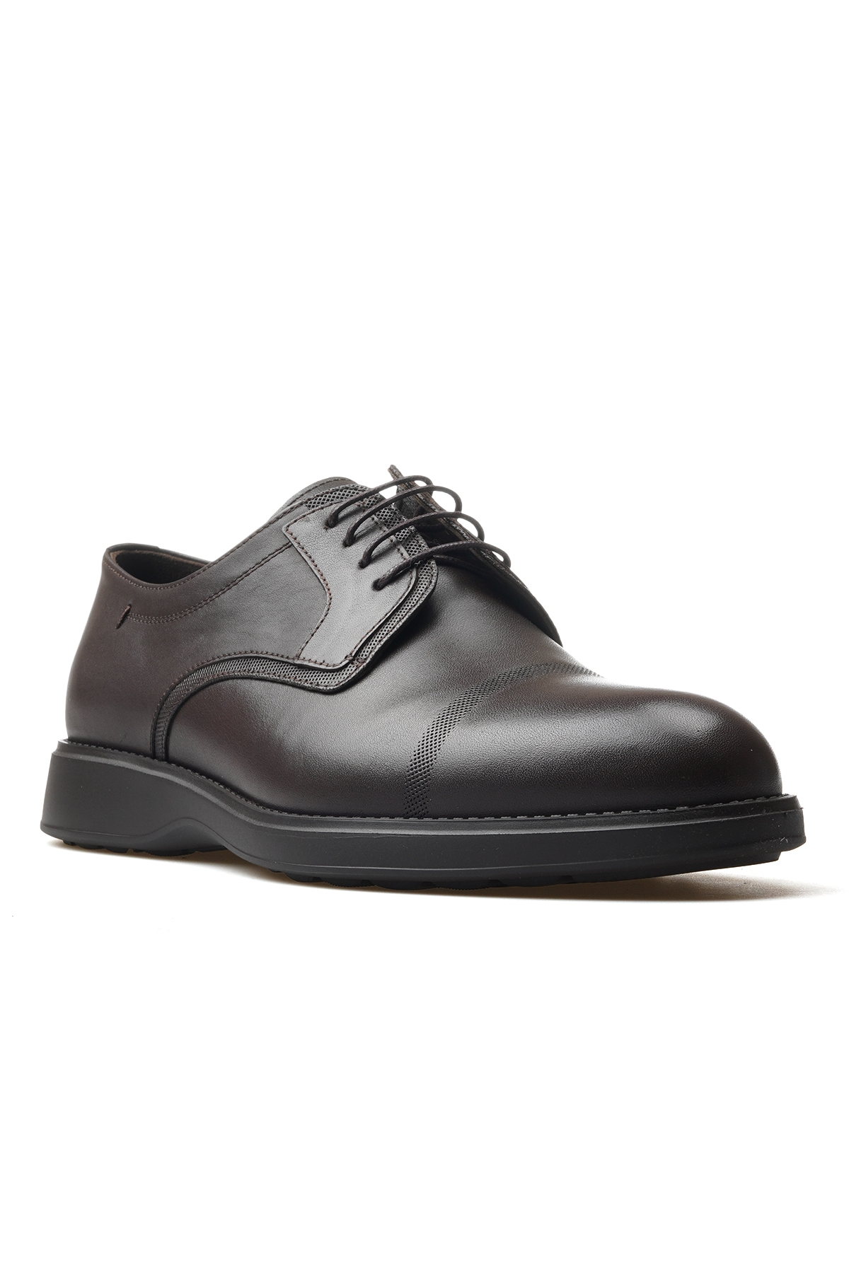 Erkek Hakiki Deri Klasik Ayakkabı 25y H1007 M Kahve - Görsel 5