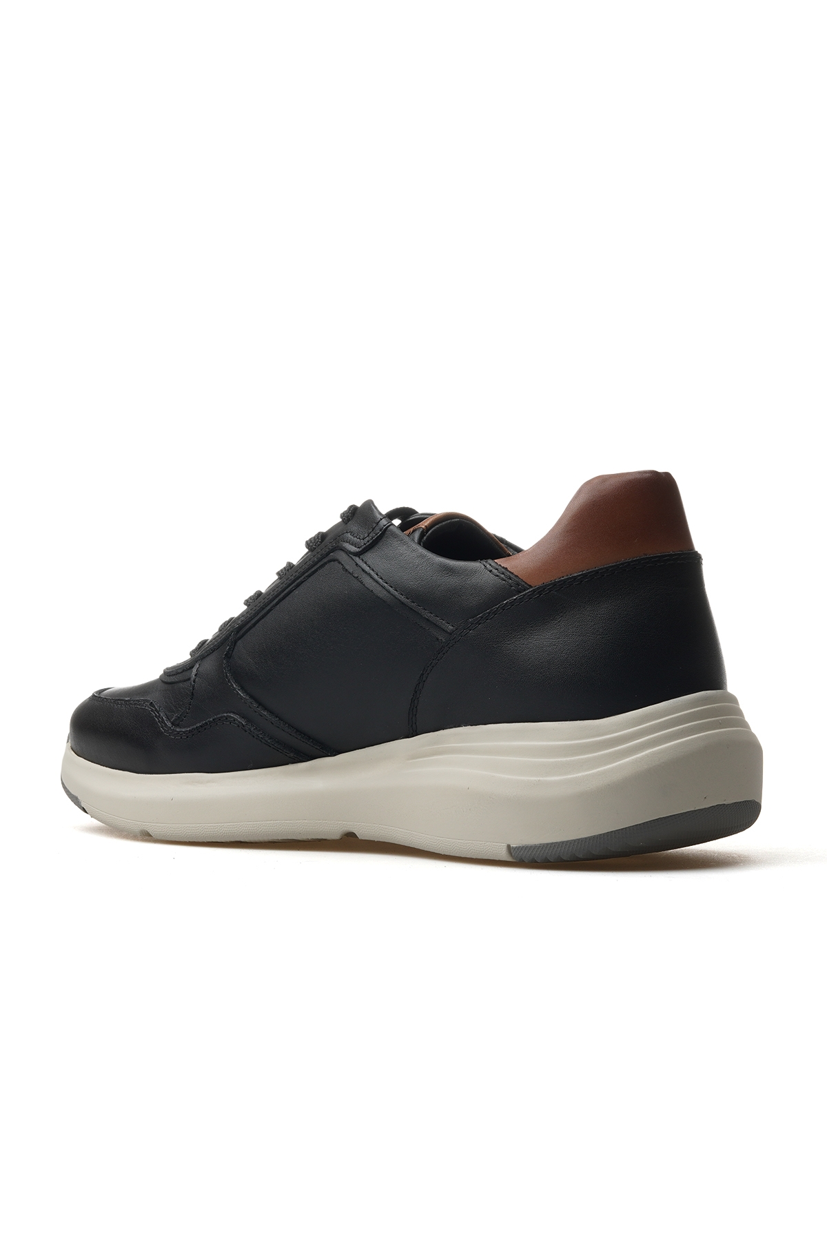 Erkek Hakiki Deri Casual Ayakkabı 25y Ykö-21299 M Siyah - Görsel 4