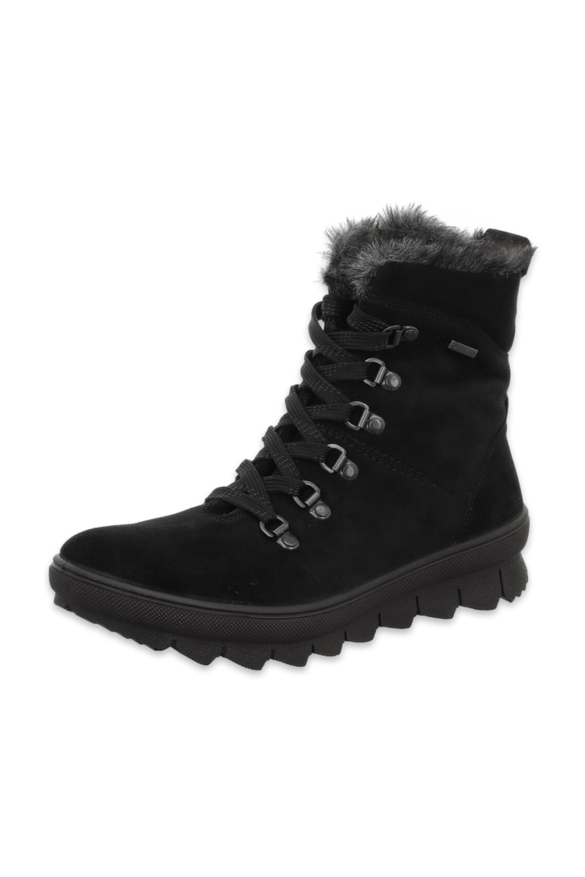 000530 Z Novara Gore-Tex Deri Siyah Kadın Bot - Görsel 2