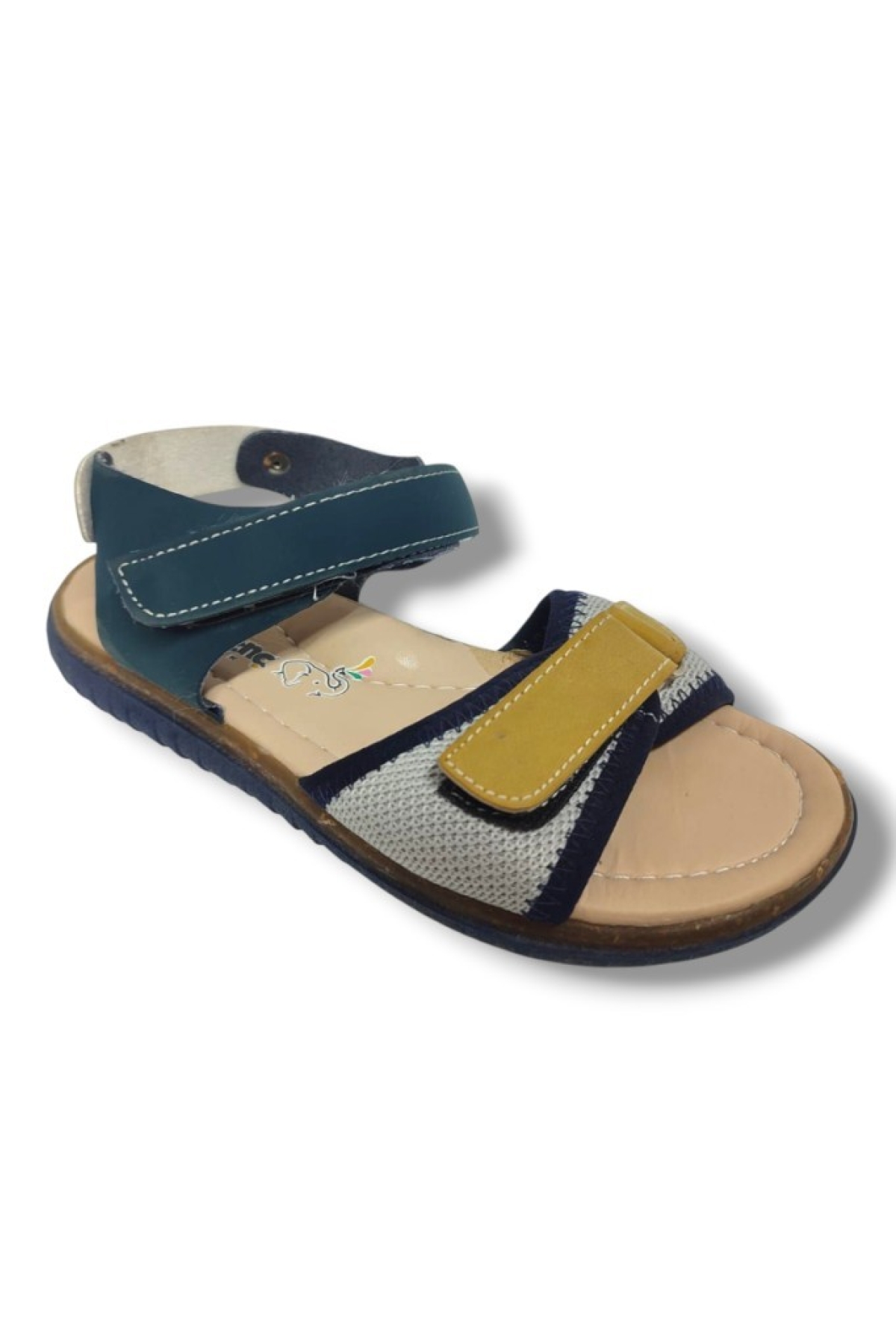 Şiringenç 1538-20 Anatomik Çirt Bant Örgü Kumaş Erkek Çocuk Sandalet Lacivert Sari 31-36 - Görsel 2