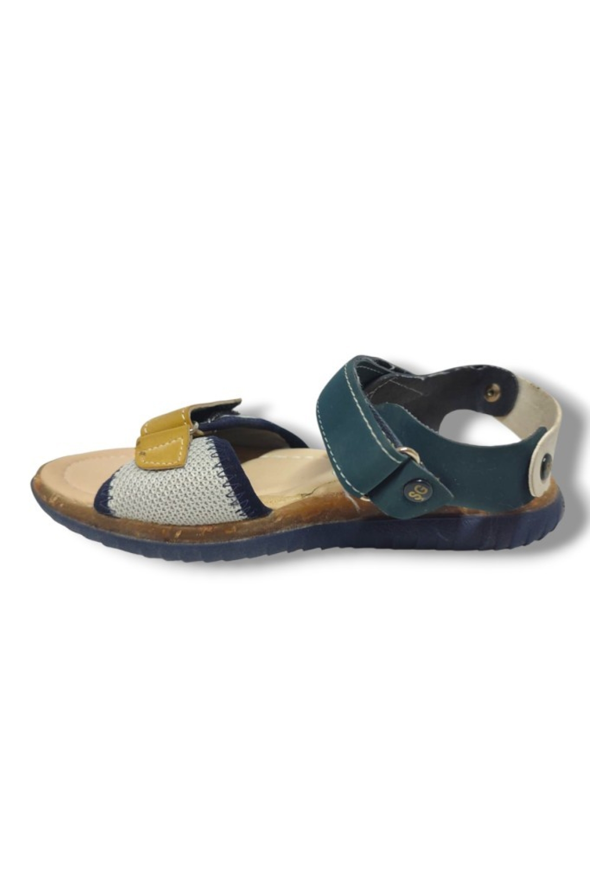 Şiringenç 1538-20 Anatomik Çirt Bant Örgü Kumaş Erkek Çocuk Sandalet Lacivert Sari 31-36 - Görsel 4