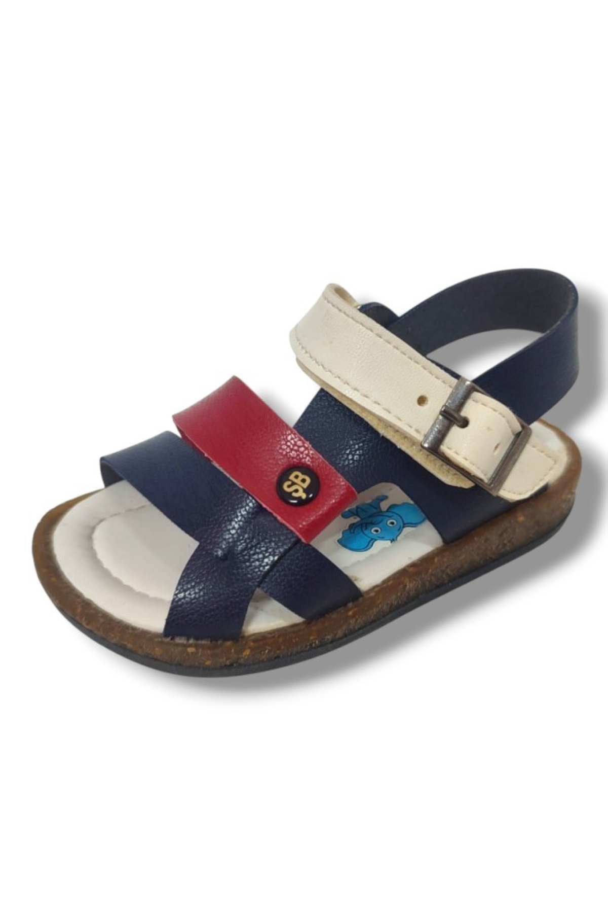 Şirinbebe 1549-20 Anatomik 3 Bant Kemer Tokalı Erkek Çocuk Sandalet Lacivert Kırmızı 21-25 - Görsel 2