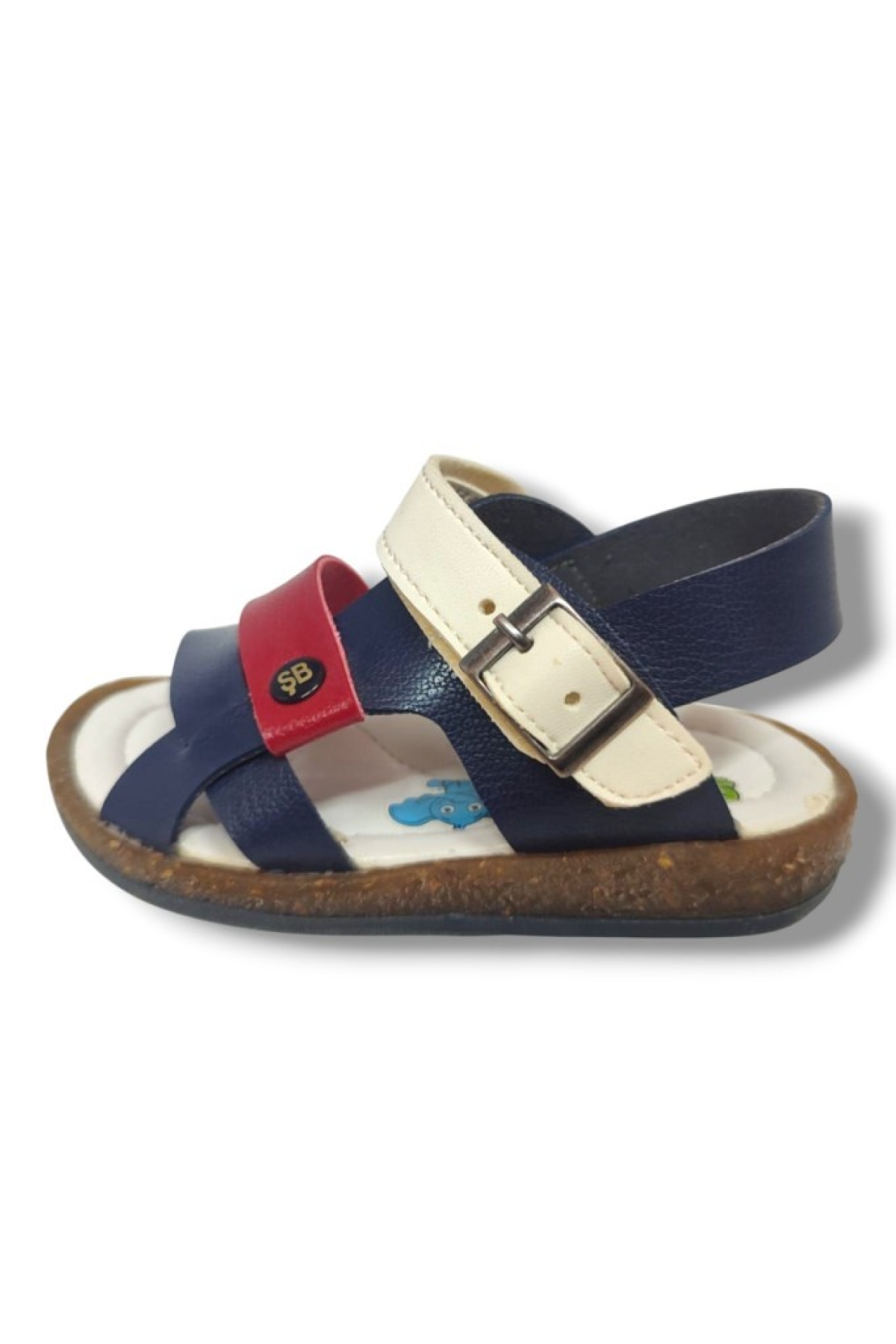 Şirinbebe 1549-20 Anatomik 3 Bant Kemer Tokalı Erkek Çocuk Sandalet Lacivert Kırmızı 21-25 - Görsel 4