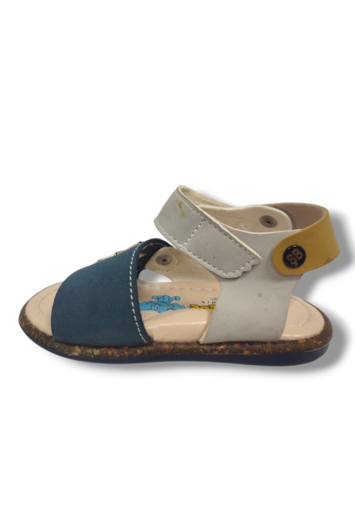 Şirinbebe 1553-20 Anatomik Yıldız Desen Cirtli Bebek Erkek Çocuk Sandalet Sari Gri 18-20 - Görsel 4