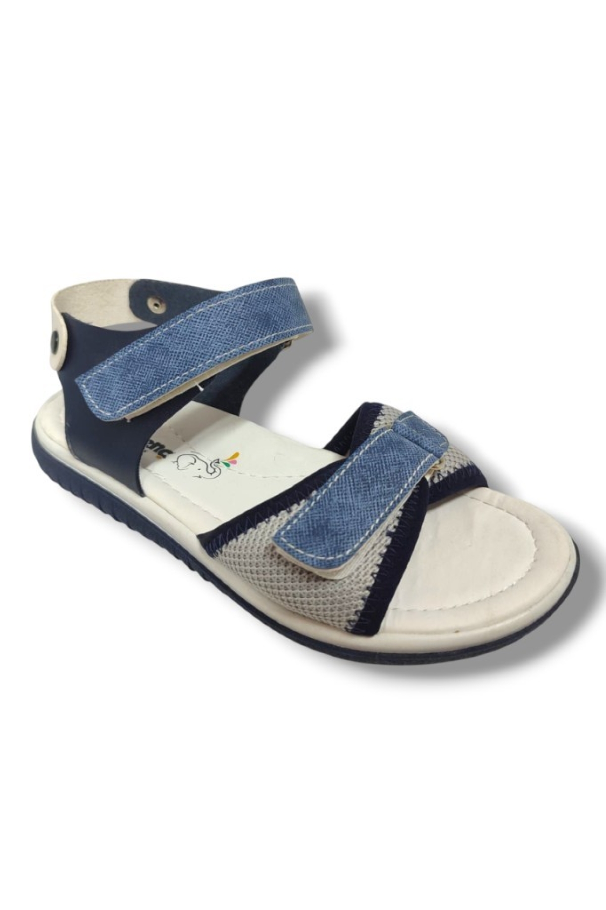Şiringenç 1541-20 Anatomik Çirt Bant Örgü Kumaş Erkek Çocuk Sandalet Lacivert Mavi 31-36 - Görsel 2