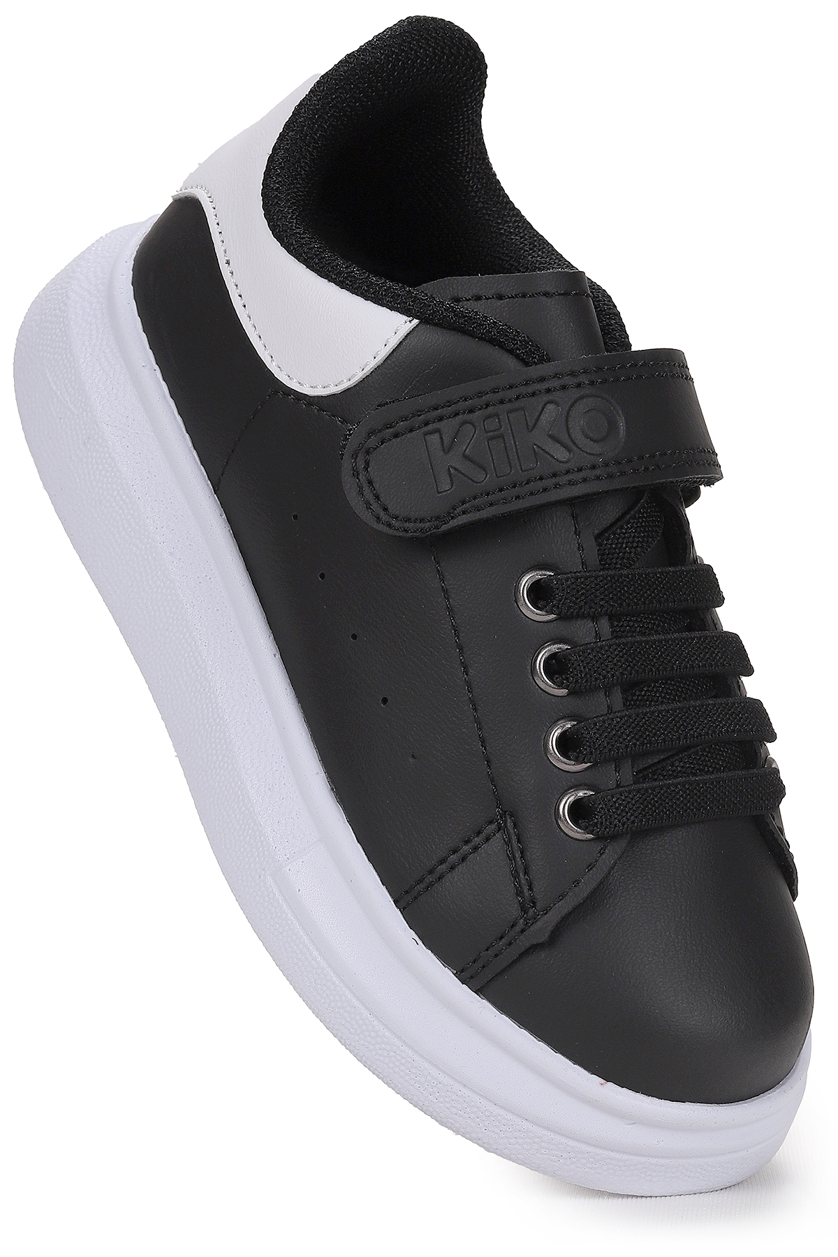 Tinsa Günlük Cırtlı Erkek Çocuk Spor Ayakkabı Siyah - Beyaz - Görsel 4