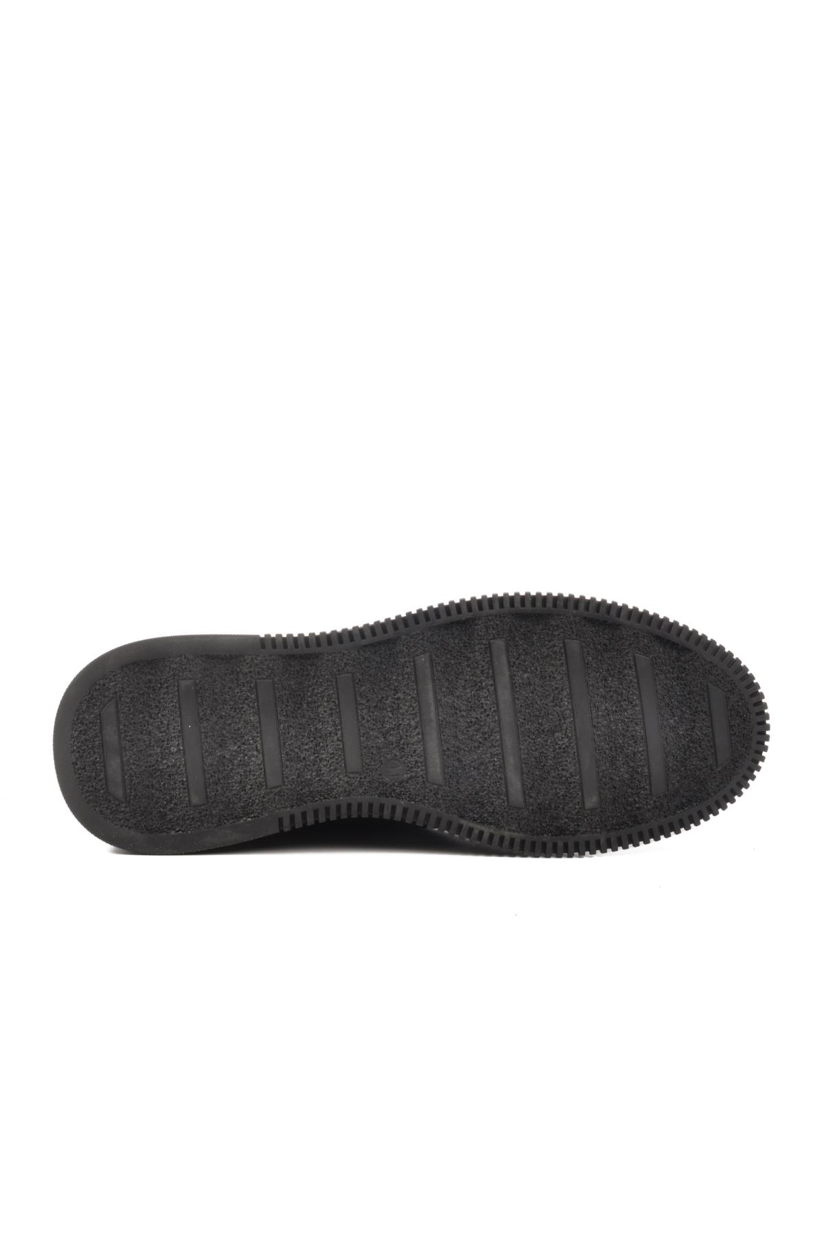 4K9824 Siyah-Haki Hakiki Deri Erkek Günlük Ayakkabı - Görsel 6