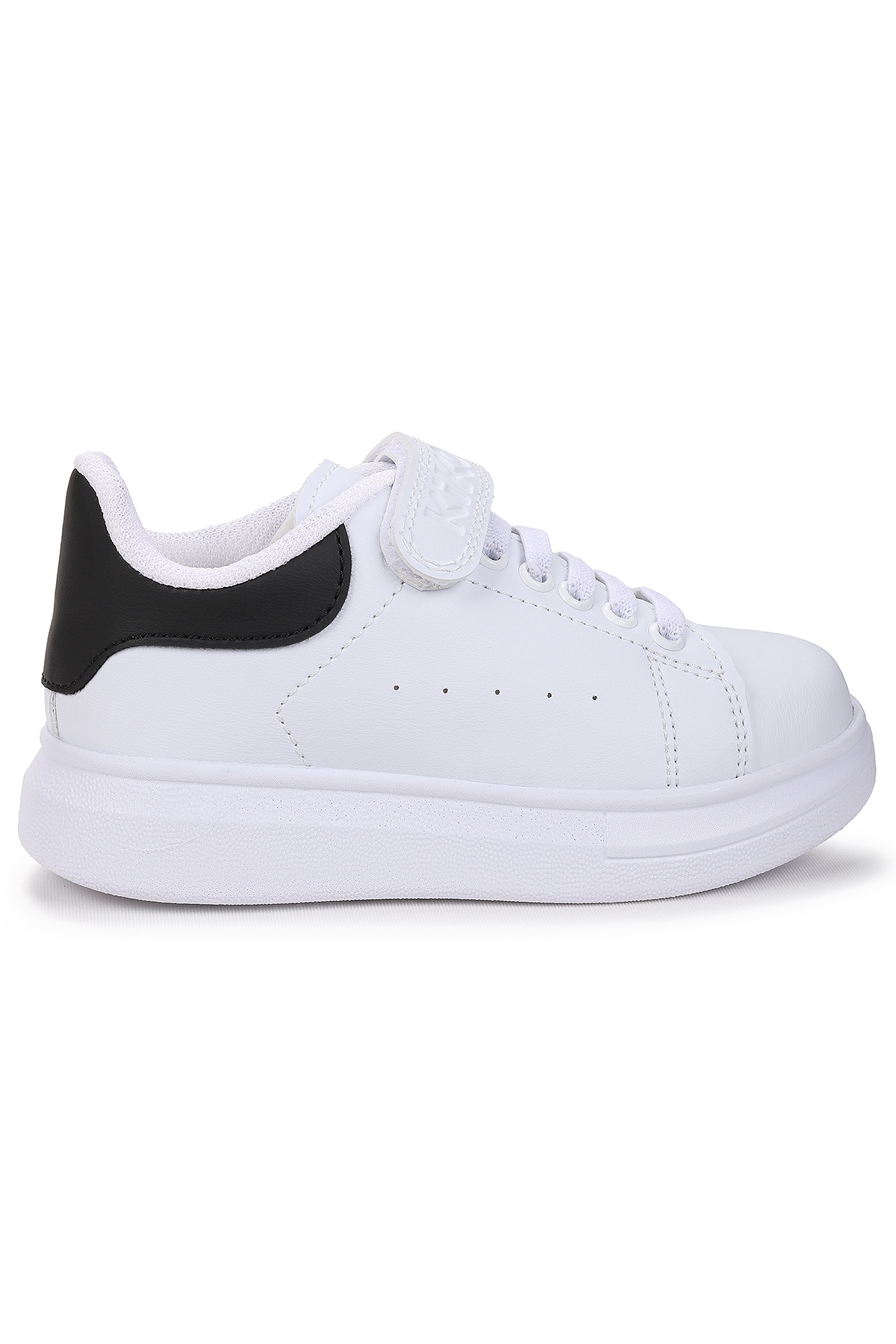 Tinsa Günlük Cırtlı Erkek Çocuk Spor Ayakkabı Beyaz - Siyah - Görsel 2
