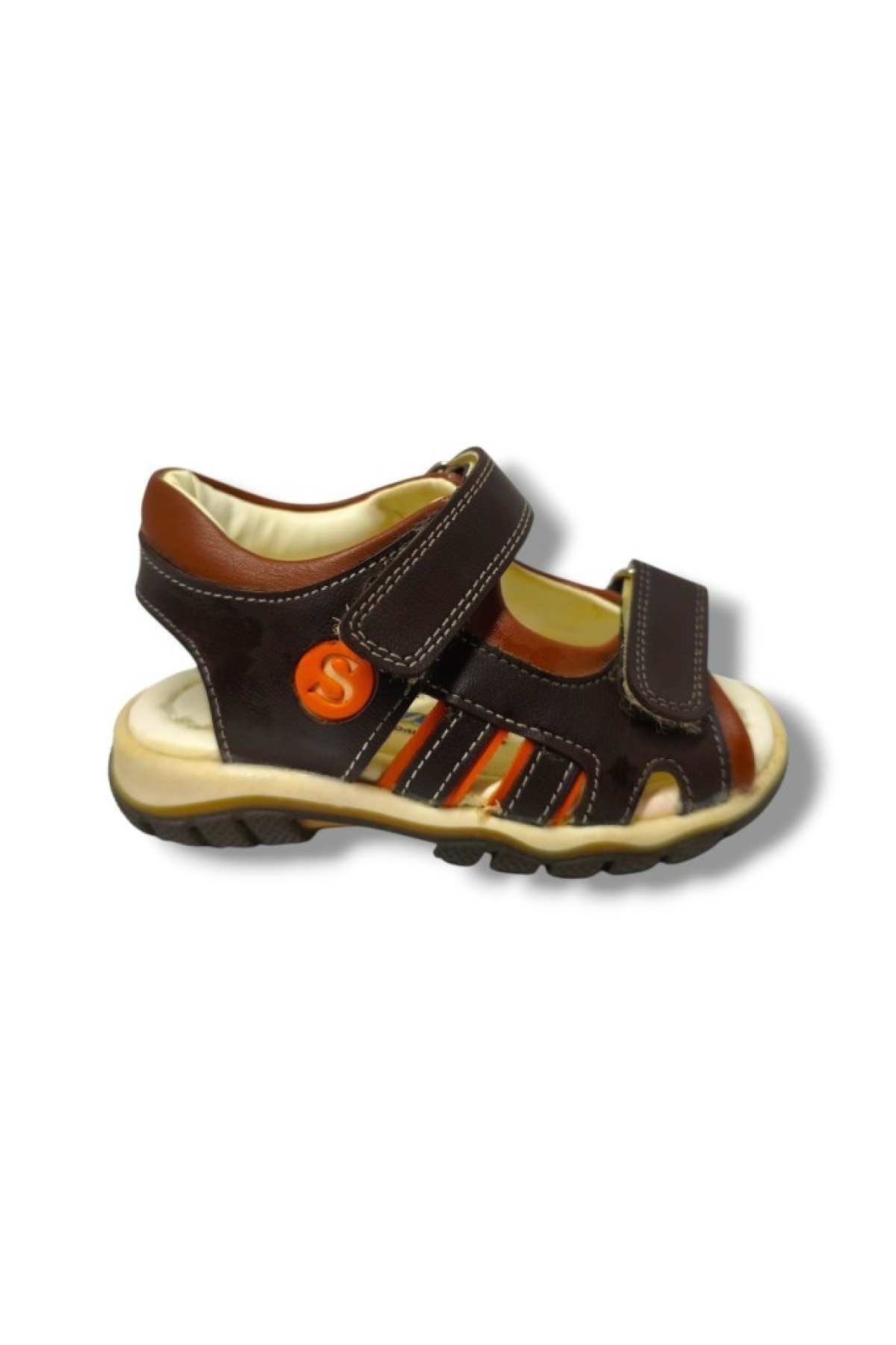 Seyfı 3051-20 2 Cırtlı Erkek Sandalet Kahverengi Turuncu - Görsel 3