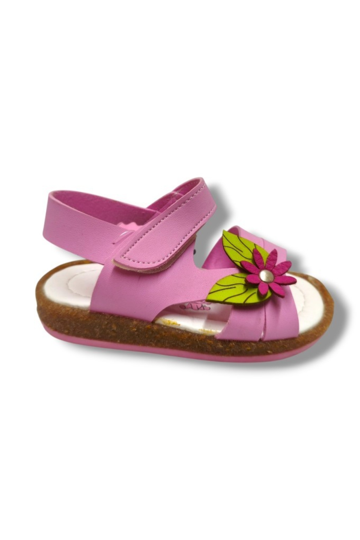 Şirinbebe 3000-20 Çiçek Tokalı Cırtlı Kız Çocuk Sandalet - Görsel 3