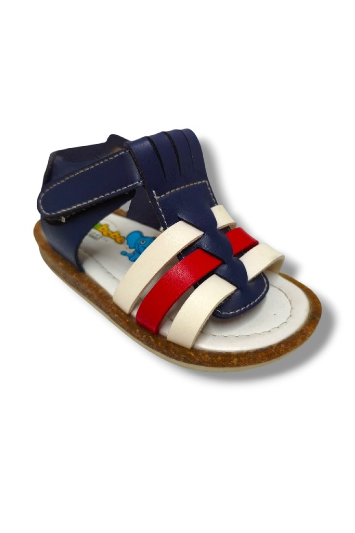 Şirinbebe 3019-20 3 Şeritli Cırt Bant Erkek Çocuk Sandalet Lacivert Kırmızı 21-25 - Görsel 2