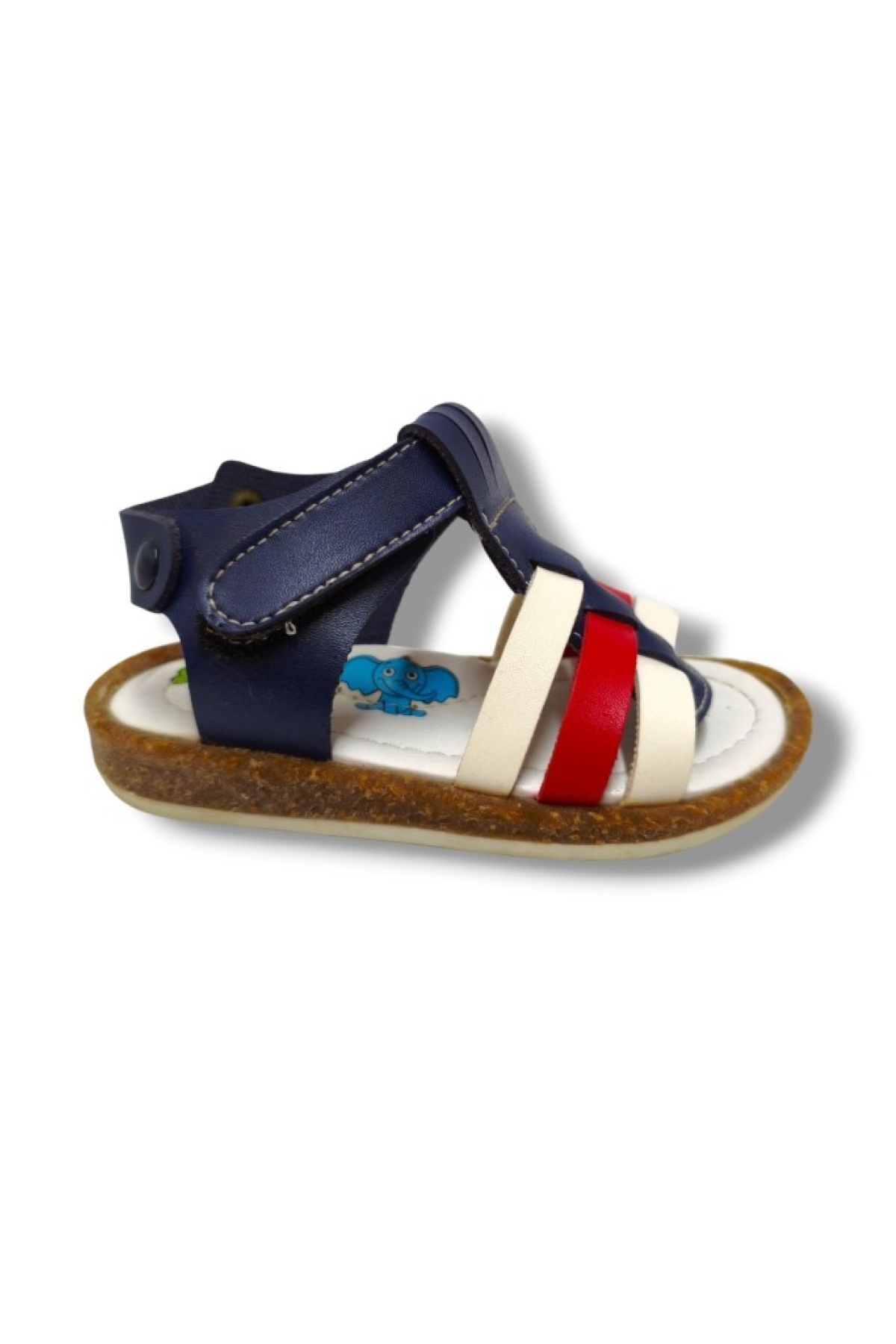 Şirinbebe 3019-20 3 Şeritli Cırt Bant Erkek Çocuk Sandalet Lacivert Kırmızı 21-25 - Görsel 3