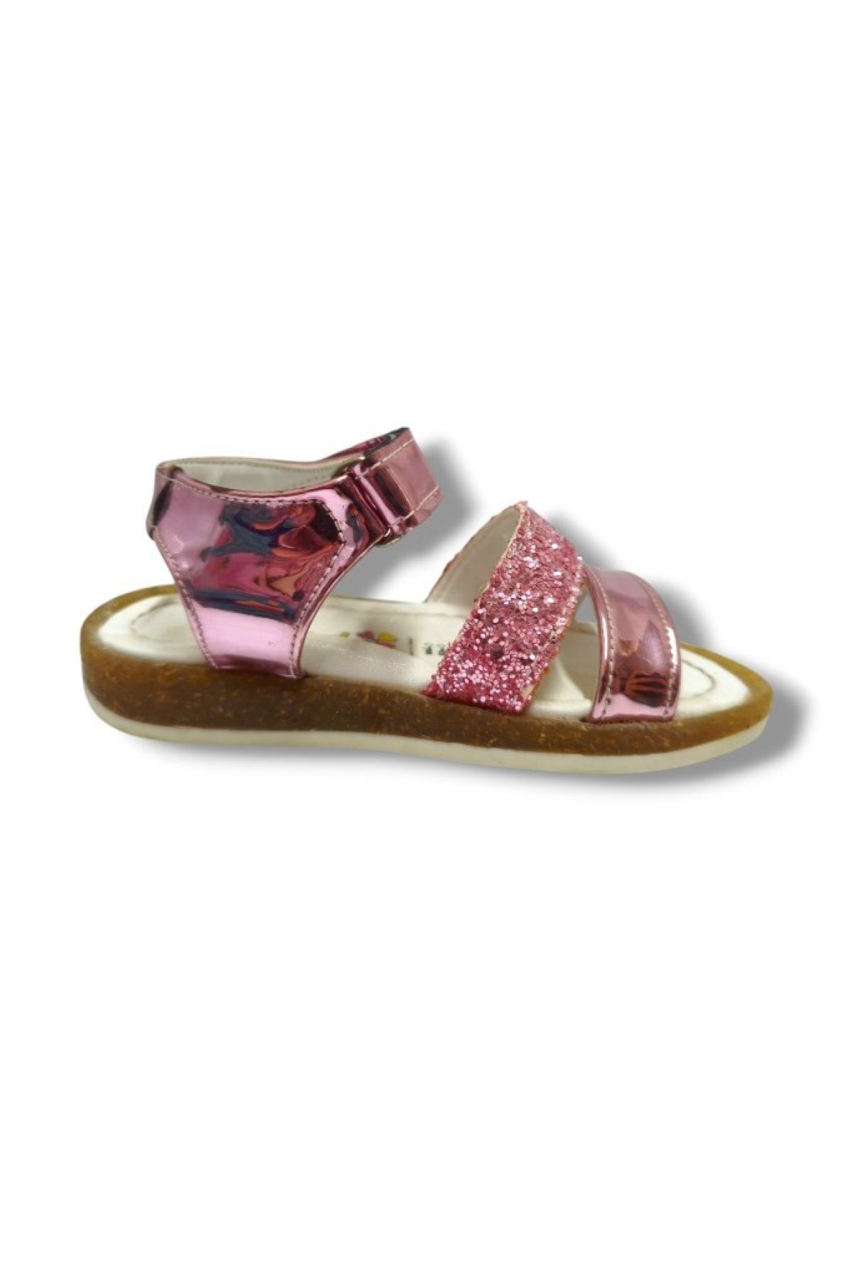 Bebek 3010-20 Rugan Deri Simli Şerit Kız Çocuk Sandalet - Görsel 4