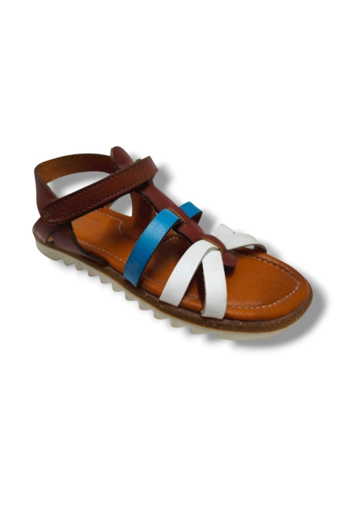 Bağcı 3015-20 Çapraz Şeritli Cırtlı Kız Çocuk Sandalet - Görsel 2