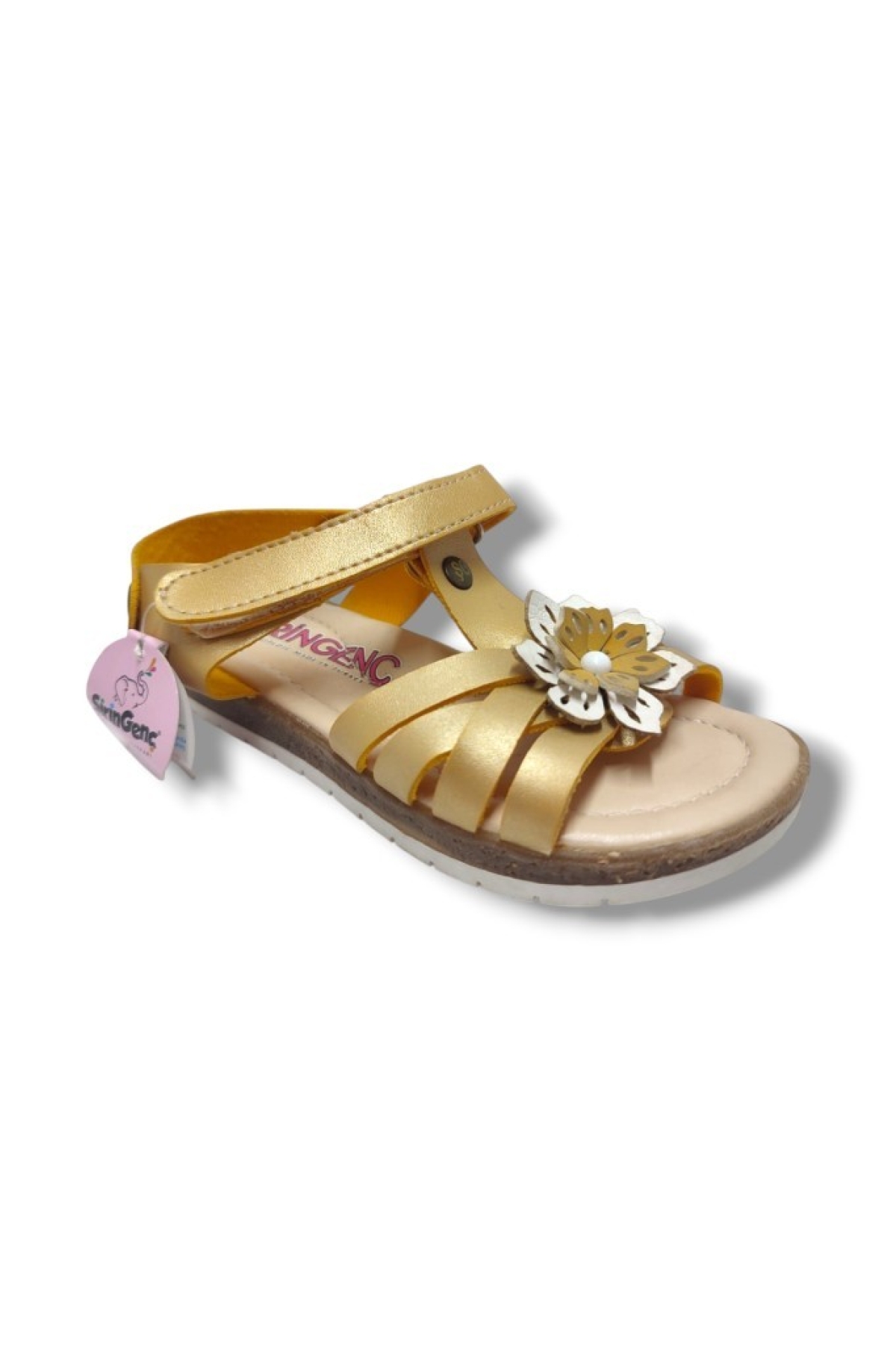 Şiringenç 1726-20 Çiçek Deseli Tek Çirtli Kız Çocuk Sandalet 26-30 - Görsel 2
