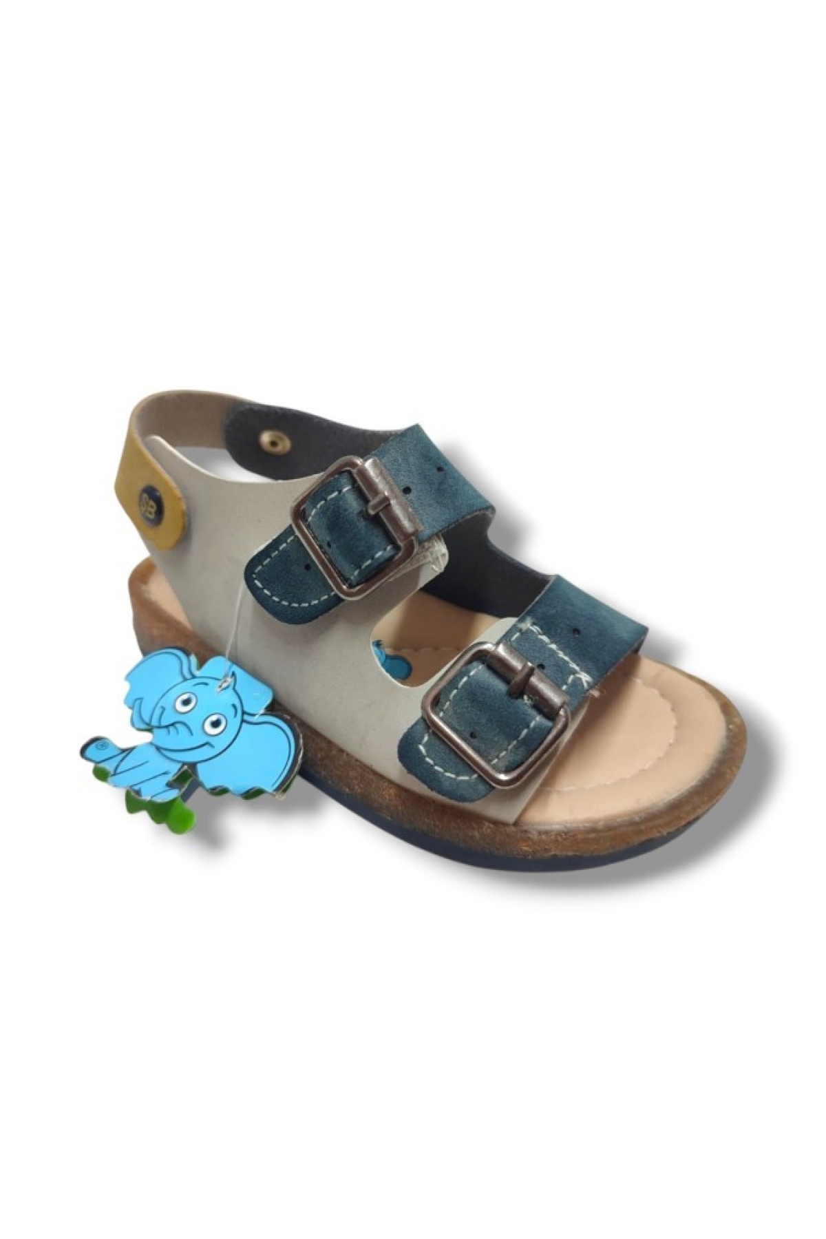 Şirinbebe 1725-20 2 Kemer Tokalı Erkek Sandalet Gri Sarı 21-25 - Görsel 2