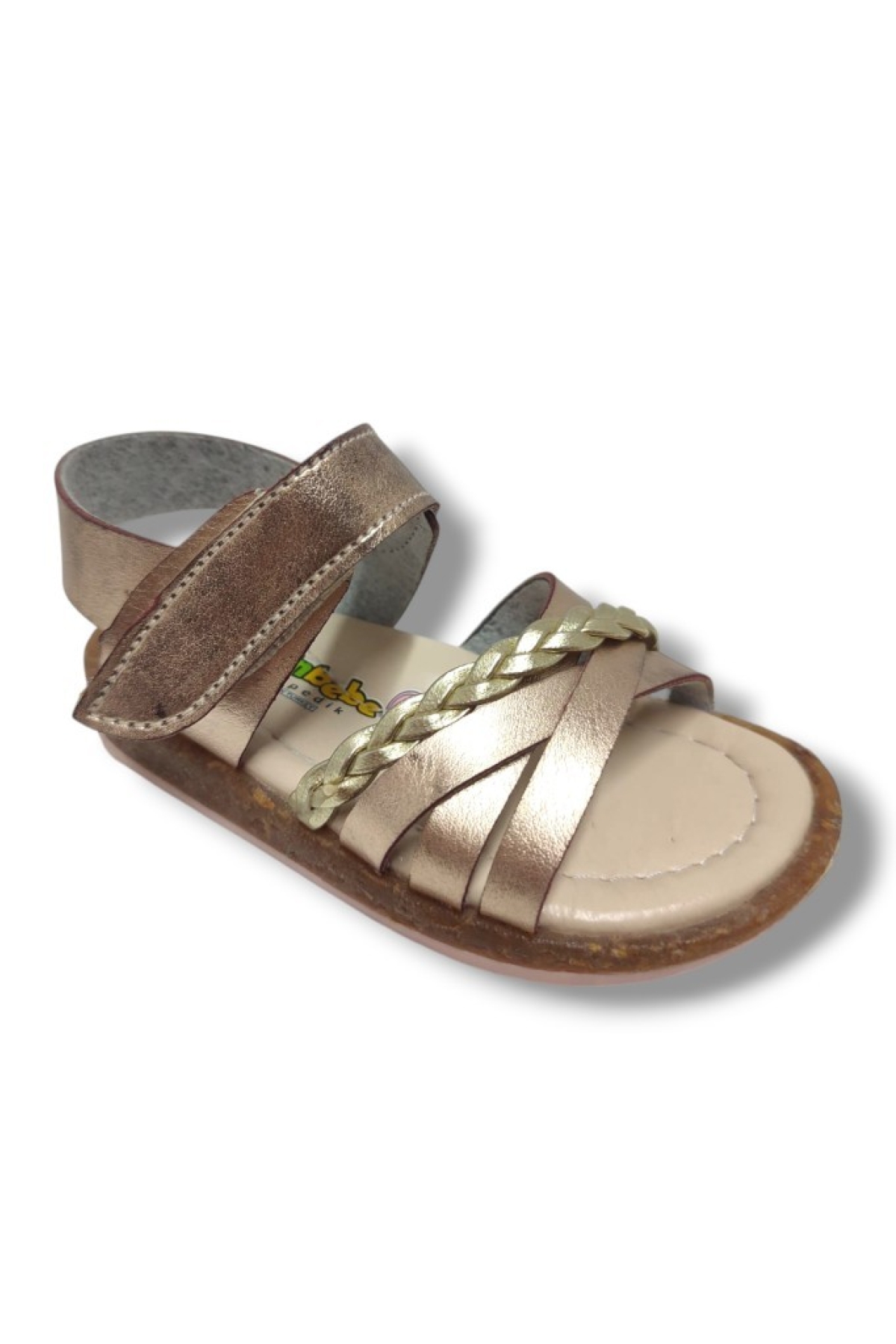 Şirinbebe 1714-20 Çapraz Örgü Şerit Cırt Kız Çocuk Sandalet 21-25 - Görsel 2
