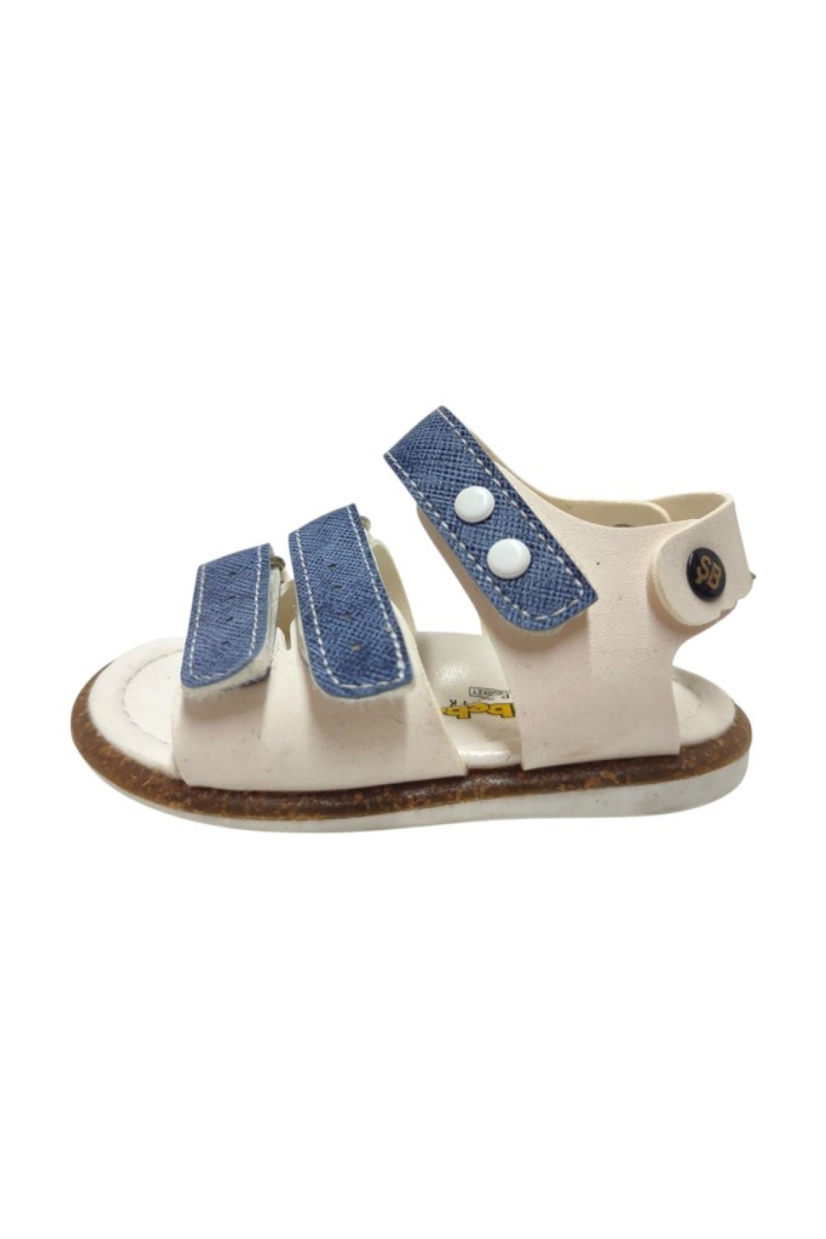 Şirinbebe 1715-20 Anatomik 3 Cırt Bant Erkek Çocuk Sandalet Beyaz Mavi 18-20 - Görsel 2
