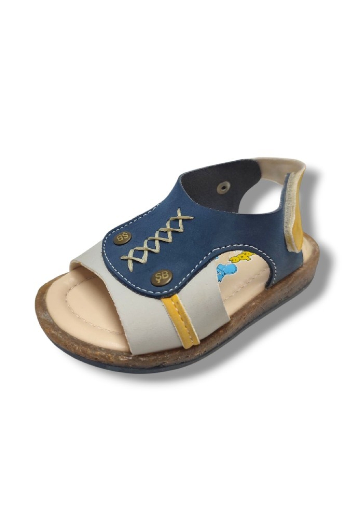 Şirinbebe 1731-20 Orta Dikişli Erkek Çocuk Sandalet Lacivert Sarı 21-25 - Görsel 2