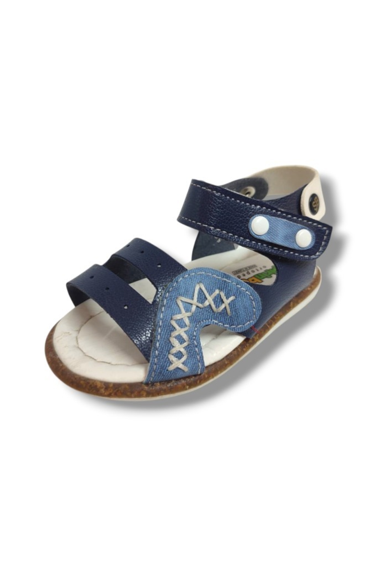 Şirinbebe 1661-20 Anatomik Dikiş Cırtlı Erkek Sandalet Lacivert Mavi 18-20 - Görsel 2